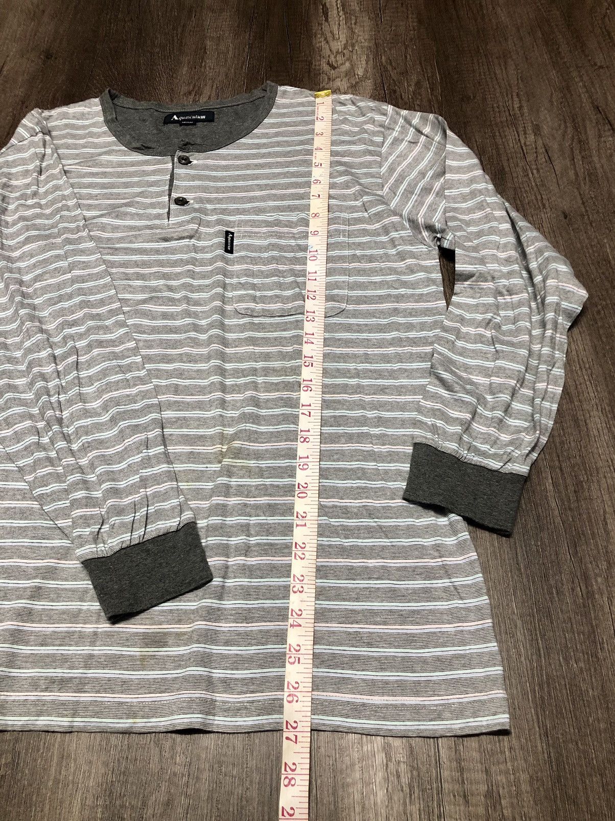 Aquascutum × Japanese Brand × Vintage Vintage Aquascutum Long Sleeve Pocket Tee Shirt Size US M / EU 48-50 / 2 - 18 Thumbnail