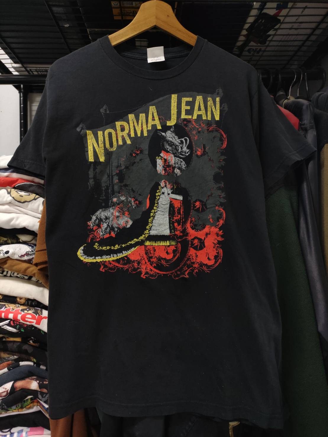 Band Tees Vtg 00's Norma Jean " Warthog Killing " T-Shirt Size US L / EU 52-54 / 3 - 2 Thumbnail