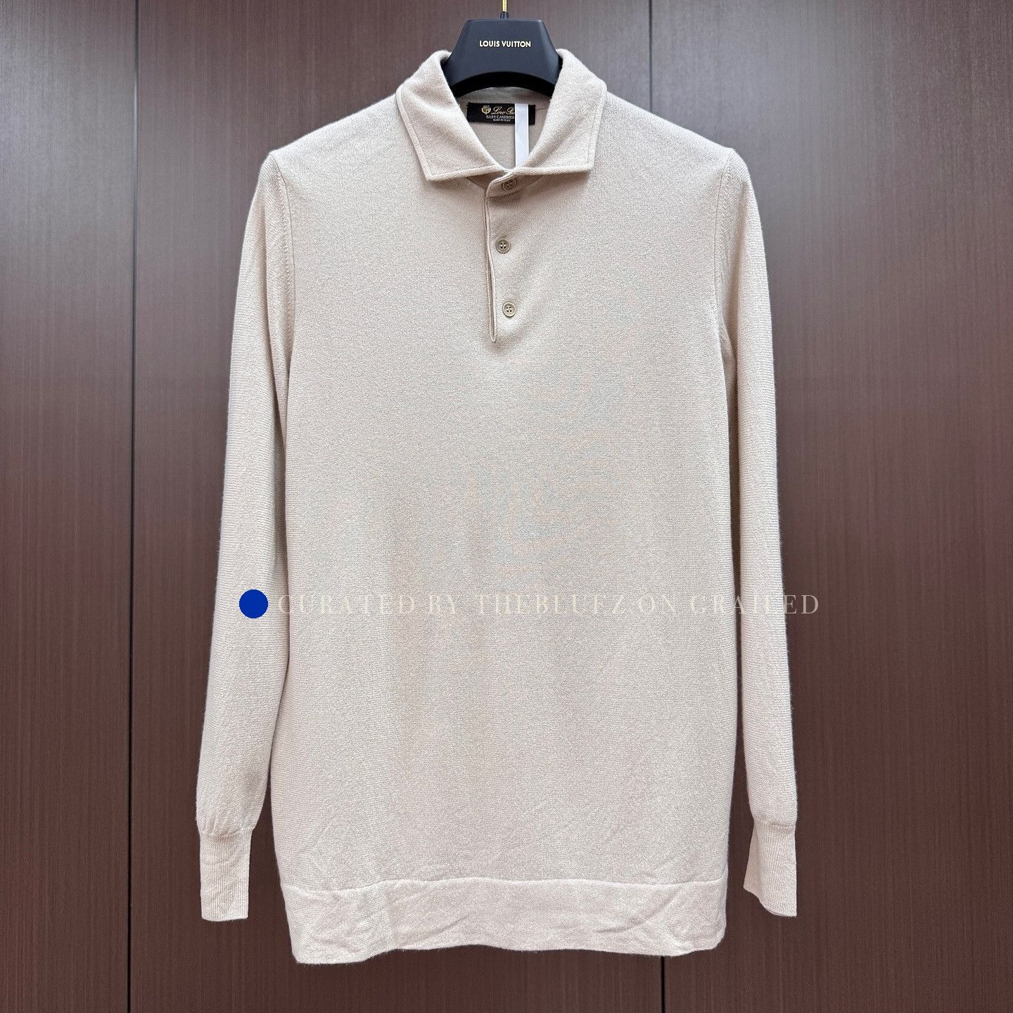 Loro Piana Beige Long-Sleeve Polo Shirt Size US L / EU 52-54 / 3 - 1 Thumbnail