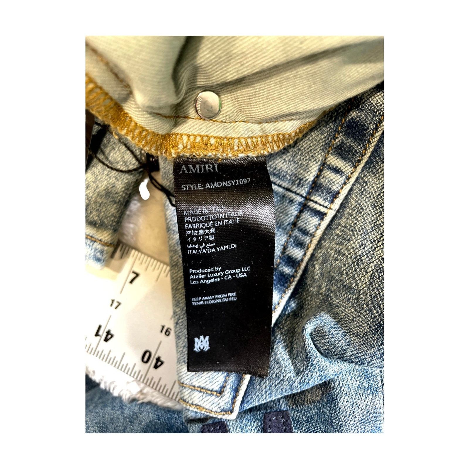 Amiri Amiri "Suede MA Logo" Light Wash Jeans Size US 38 / EU 54 - 7 Thumbnail