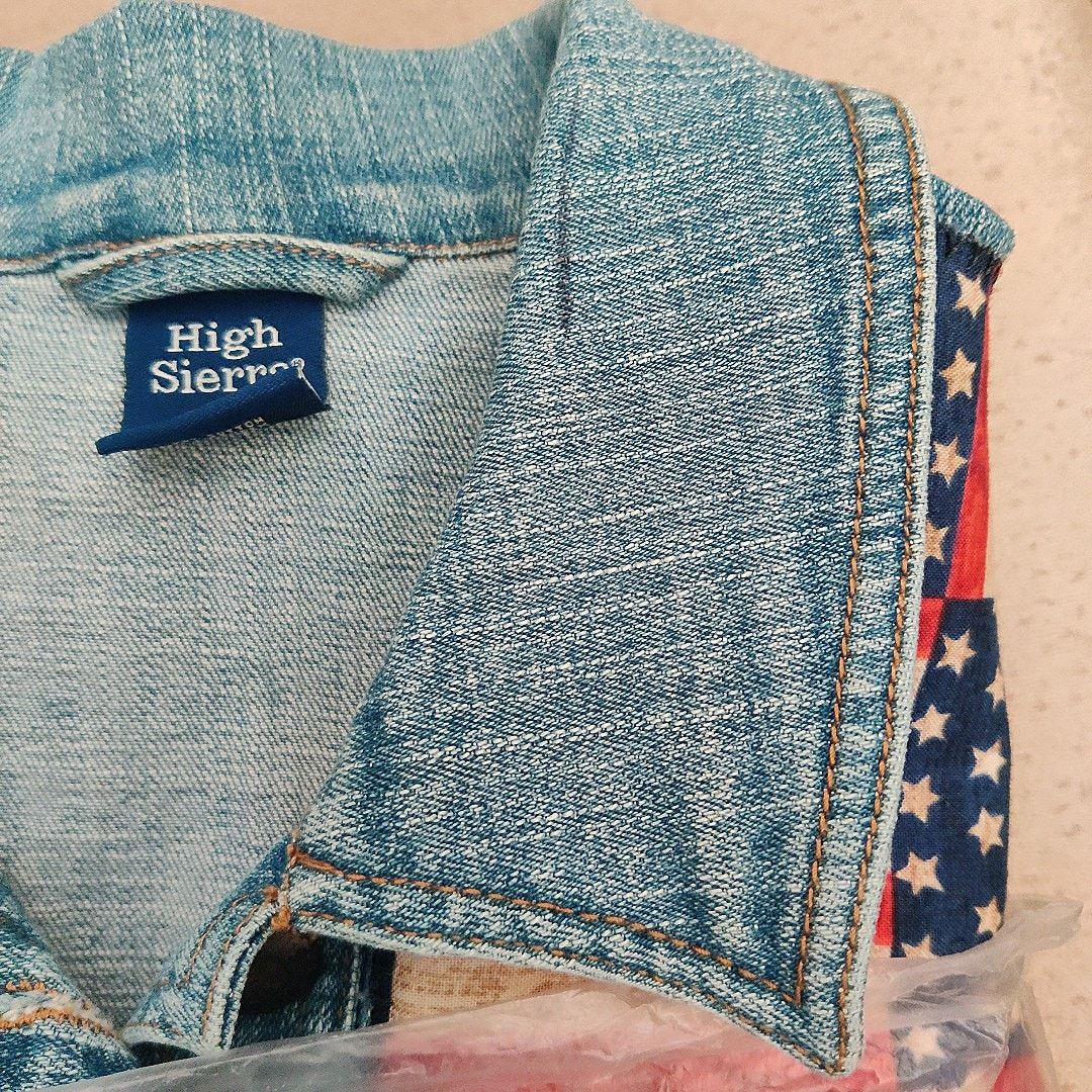 Vintage Vintage High Sierra stars & stripes flag denim jacket sz XL Size XL / US 12-14 / IT 48-50 - 9 Thumbnail