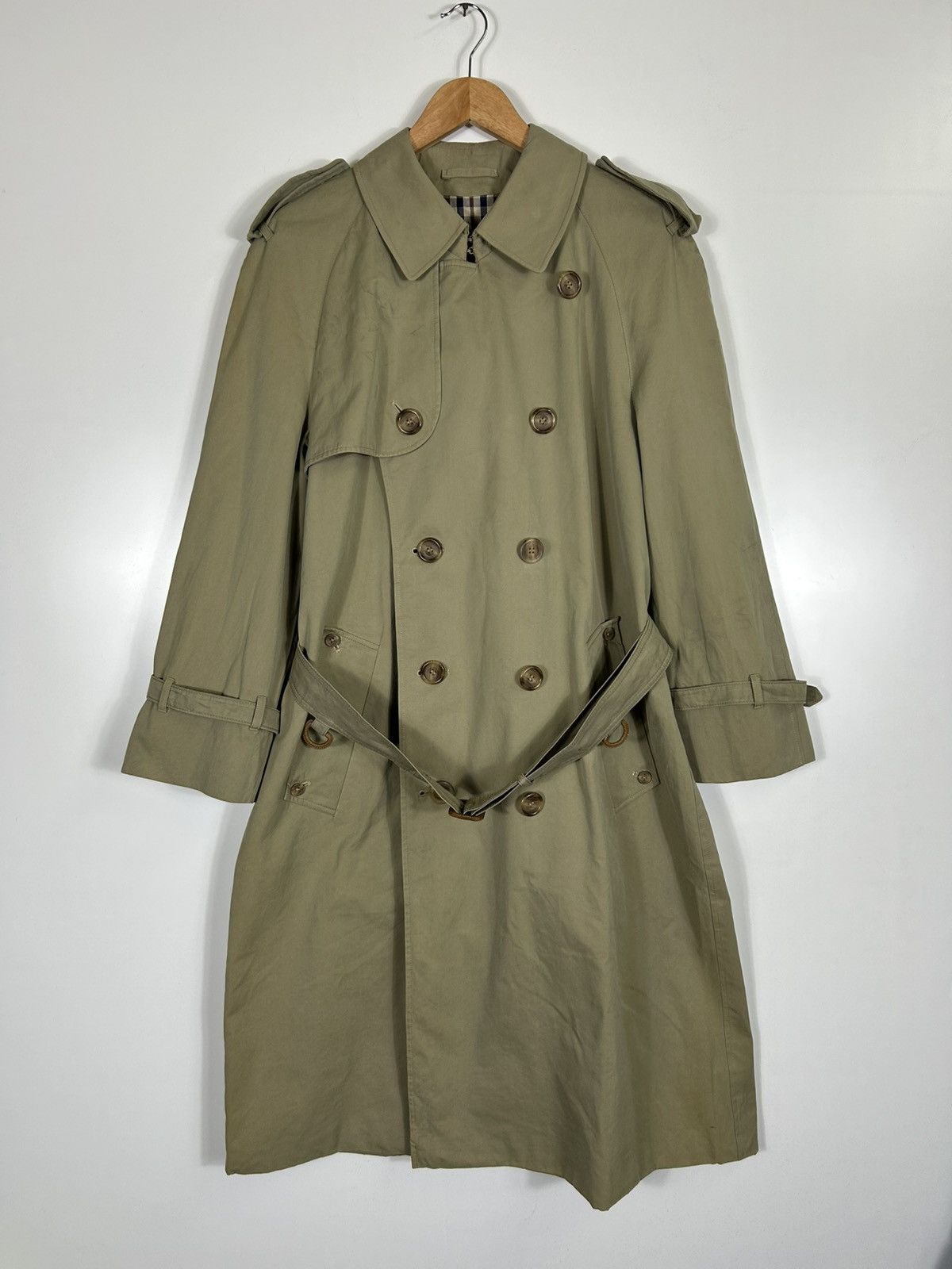 Aquascutum ⚡️Vintage Aquascutum London Double Breast Trench Long Coat Size US M / EU 48-50 / 2 - 2 Thumbnail