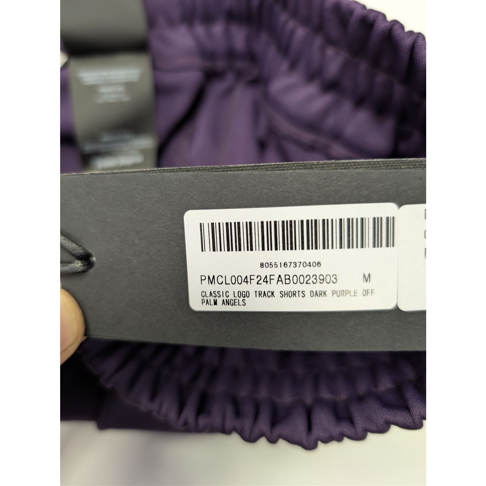Palm Angels o1rshd1 Classic Logo Track Shorts in Dark Purple / Off-White Size US 32 / EU 48 - 20 Thumbnail