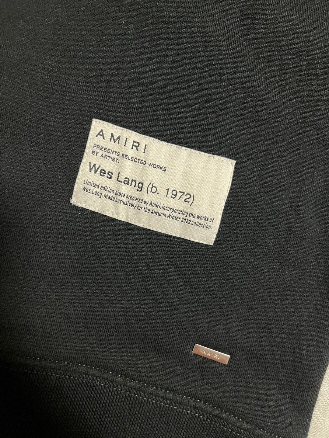 Amiri × Wes Lang Amiri Wes Lang Arch Logo Sweatshirt / Black Size US M / EU 48-50 / 2 - 3 Thumbnail
