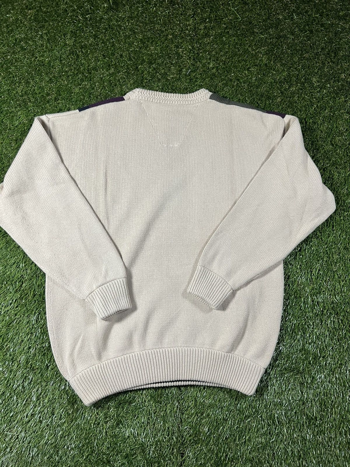 Vintage Vintage 90s Earth Tone Fall Winter Knit Golf Style Sweater Size US L / EU 52-54 / 3 - 4 Thumbnail