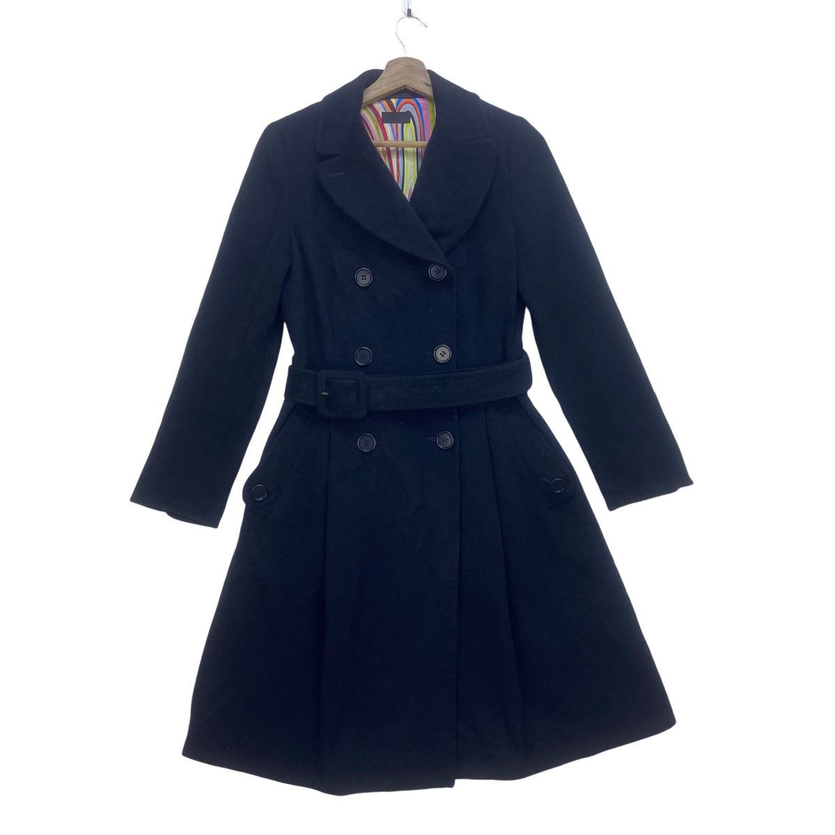 Paul Smith Paul Smith Black Wool Long Coat Size S / US 4 / IT 40 - 1 Thumbnail
