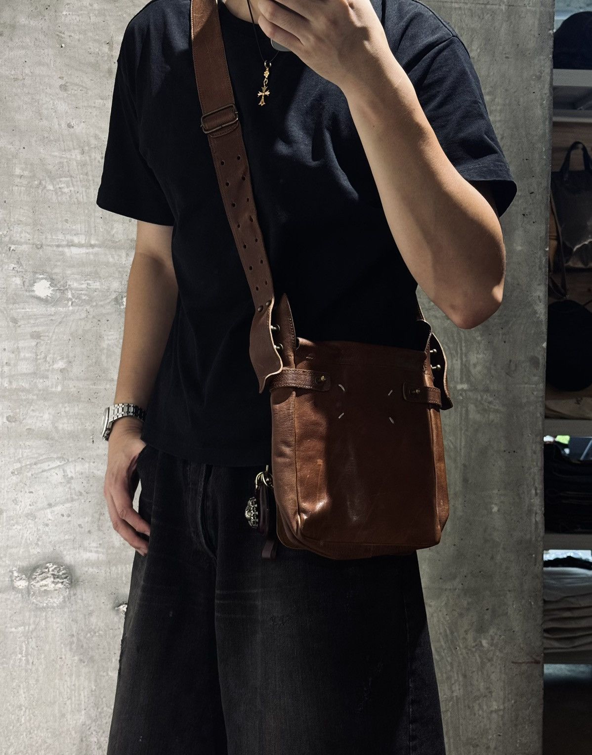 Maison Margiela Maison Martin Margiela Rivet Leather Crossbody Bag Size ONE SIZE - 12 Thumbnail