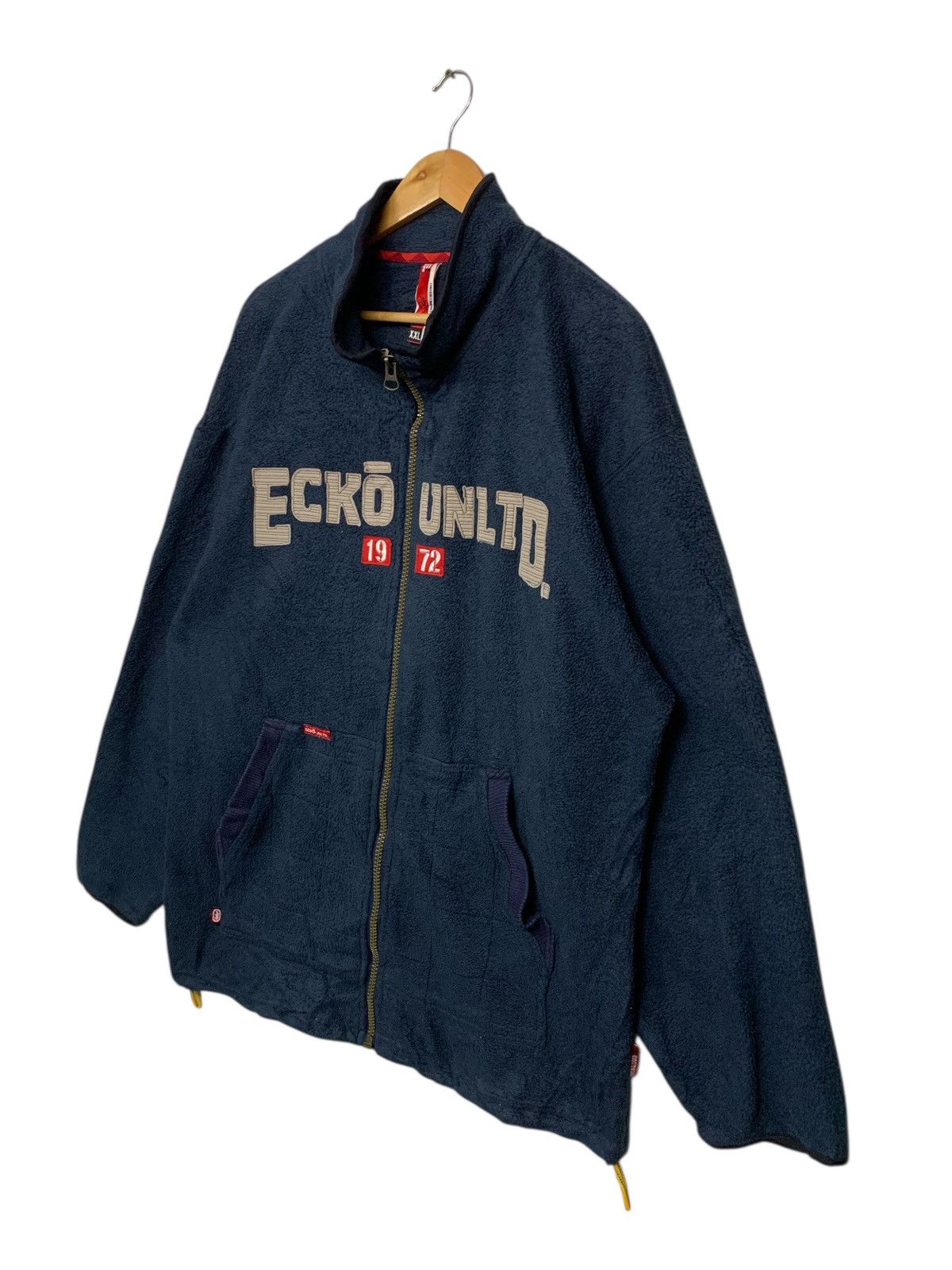 Ecko Unltd. Rare Ecko Unlimited Big Logo Fleece Full Zipper Down Size US XXL / EU 58 / 5 - 2 Thumbnail