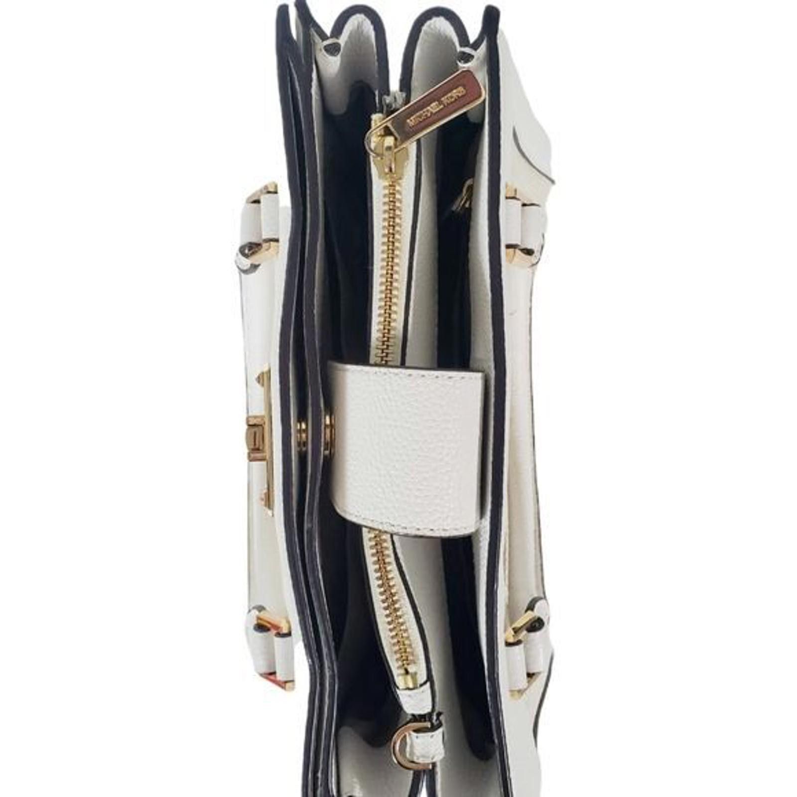 Michael Kors Michael Kors Kinsley Accordion Leather & Straw Satchel Size ONE SIZE - 4 Thumbnail