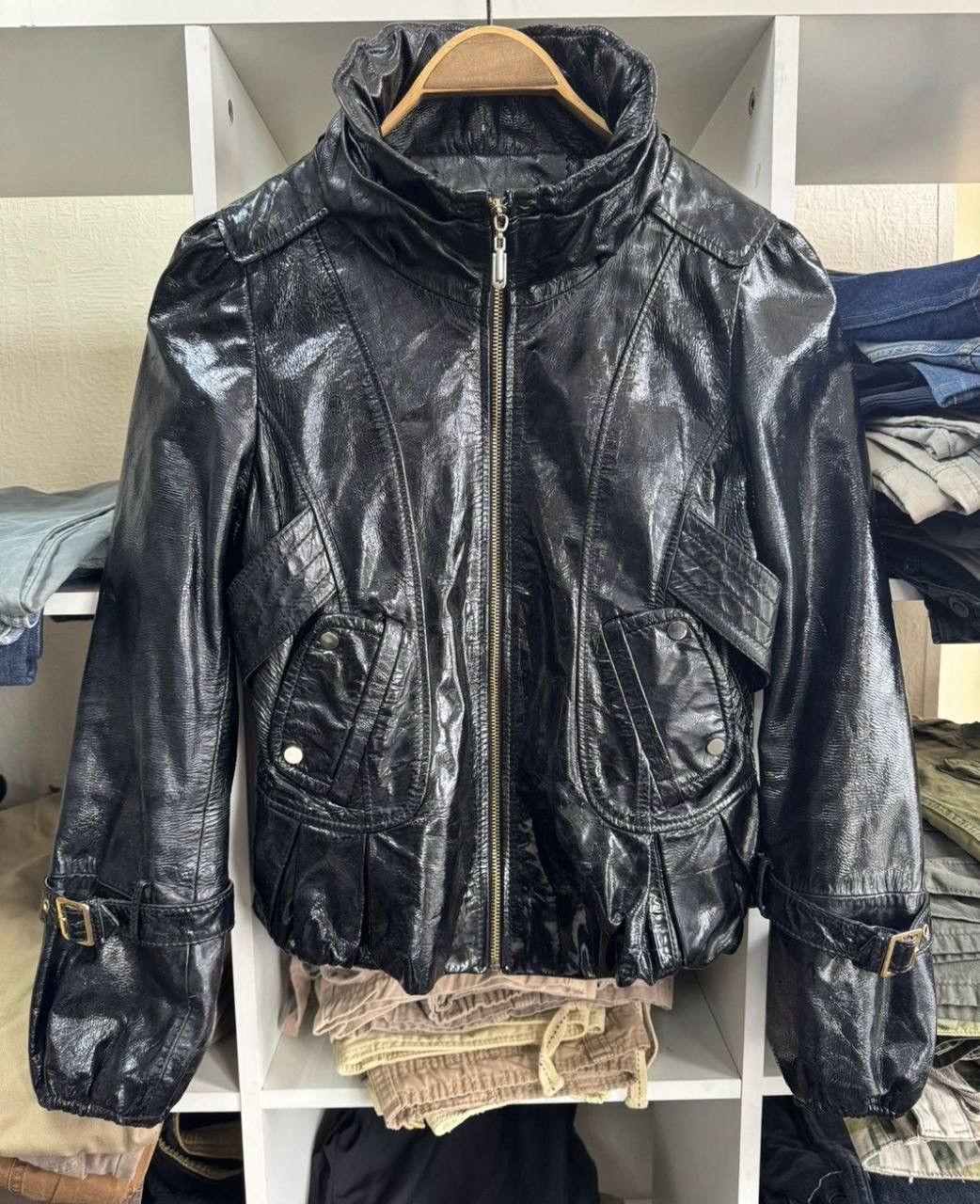 Japanese Brand Vintage Japanese Patent Real Leather Junya Watanabe Style Size US S / EU 44-46 / 1 - 4 Thumbnail