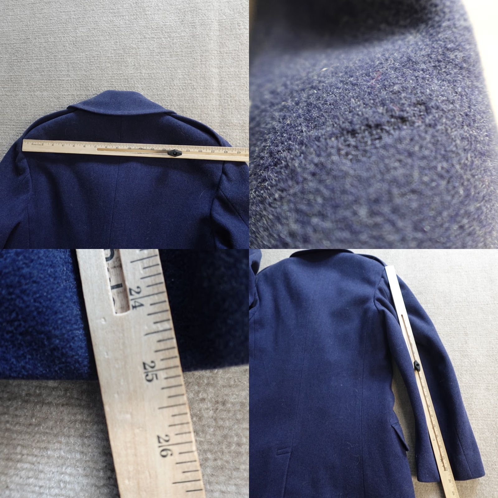 Vintage VINTAGE Circle Clothing Coat Overcoat 38L Blue Wool 100% Solid 1950 Made in USA Men Size US XXS / EU 40 - 9 Thumbnail
