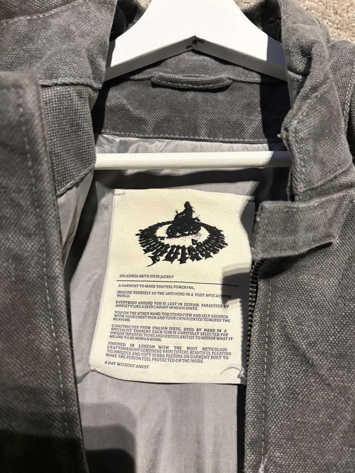 Other ADWOA Grey Denim Biker Jacket Size US M / EU 48-50 / 2 - 6 Thumbnail