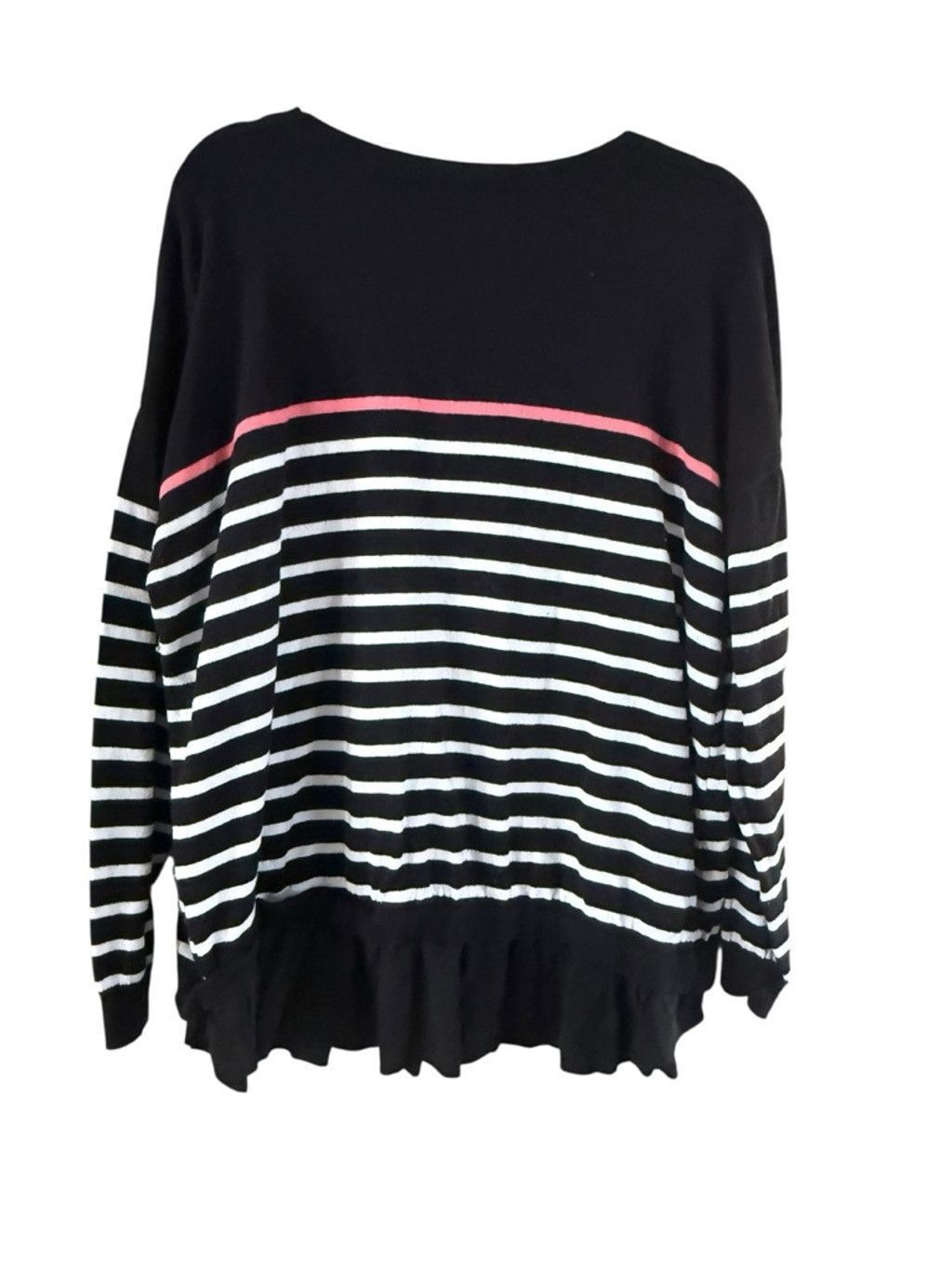 Torrid Women's TORRID Crew Neck Sweater 2X Black White Striped Size XXL / US 16-18 / IT 52-54 - 3 Thumbnail