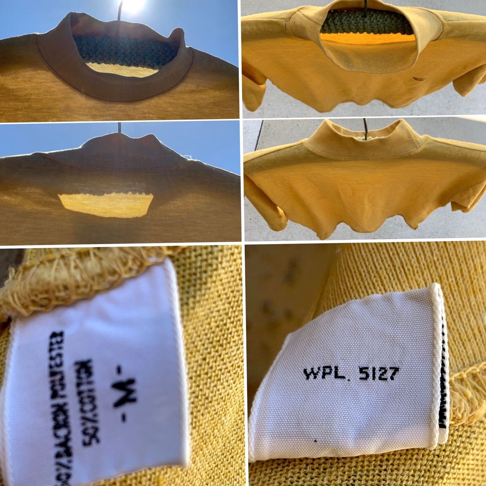 Vintage VINTAGE WPL 5127 High Neck T-Shirt Polar Bear Logo M Men Gold Short Sleeve Rockabilly Polycotton Basic Tee Size US M / EU 48-50 / 2 - 3 Thumbnail