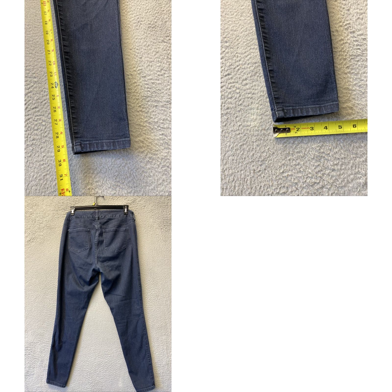 Torrid Torrid Bombshell Jeans Skinny High Waist Button Fly Pockets 14T Blue Denim Women's Plus Size 14T 30" Inseam Size 36" / US 14 / IT 50 - 8 Thumbnail