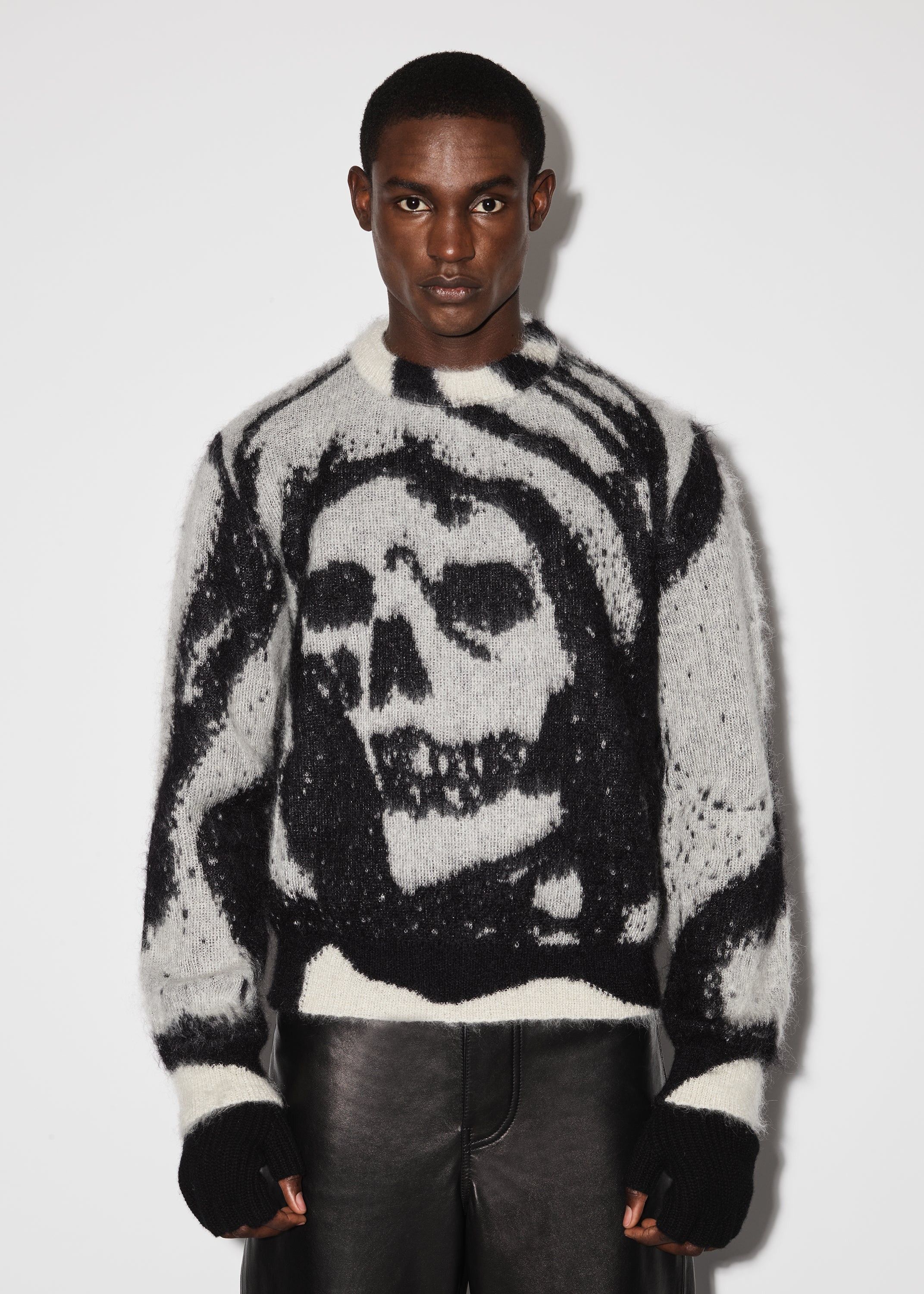 Amiri × Wes Lang o1w1db10125 Reaper Crewneck Sweater in Black/Grey Size US M / EU 48-50 / 2 - 2 Thumbnail