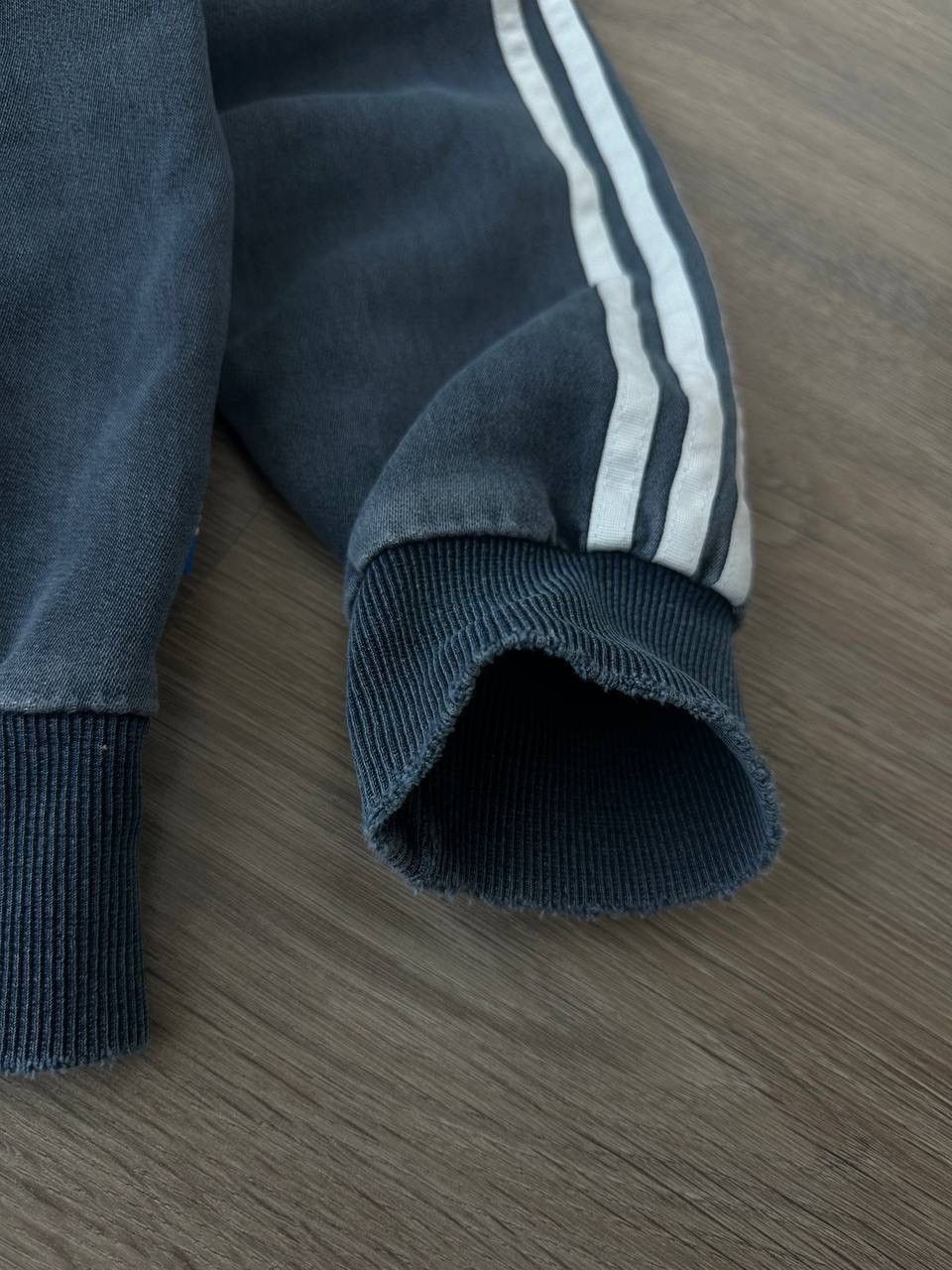 Adidas × Vintage Vintage Adidas Distressed Faded Blue Zip Hoodie Size US XL / EU 56 / 4 - 14 Thumbnail
