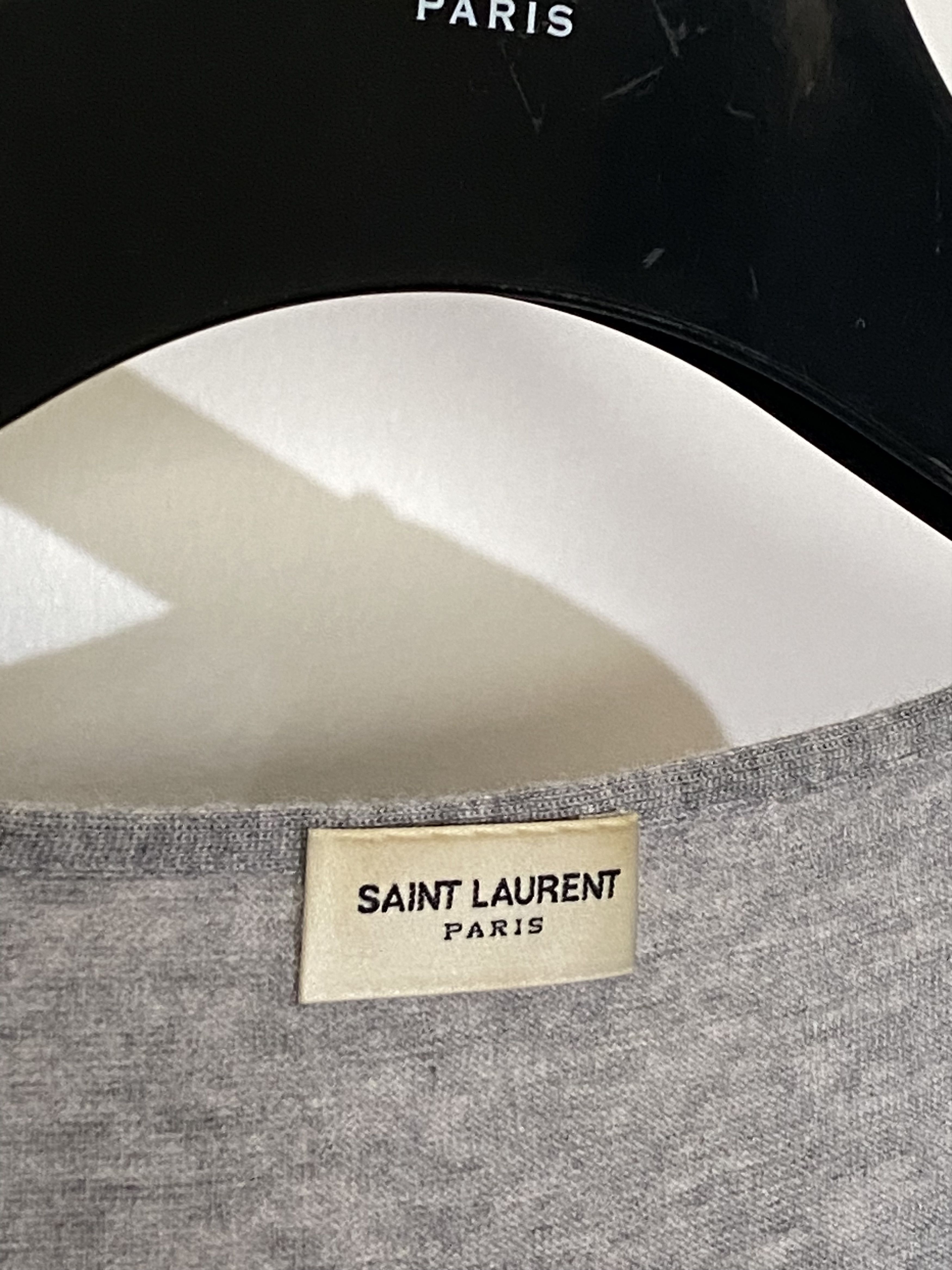2012 Hedi Slimane knit v neck s/s tee, view 2