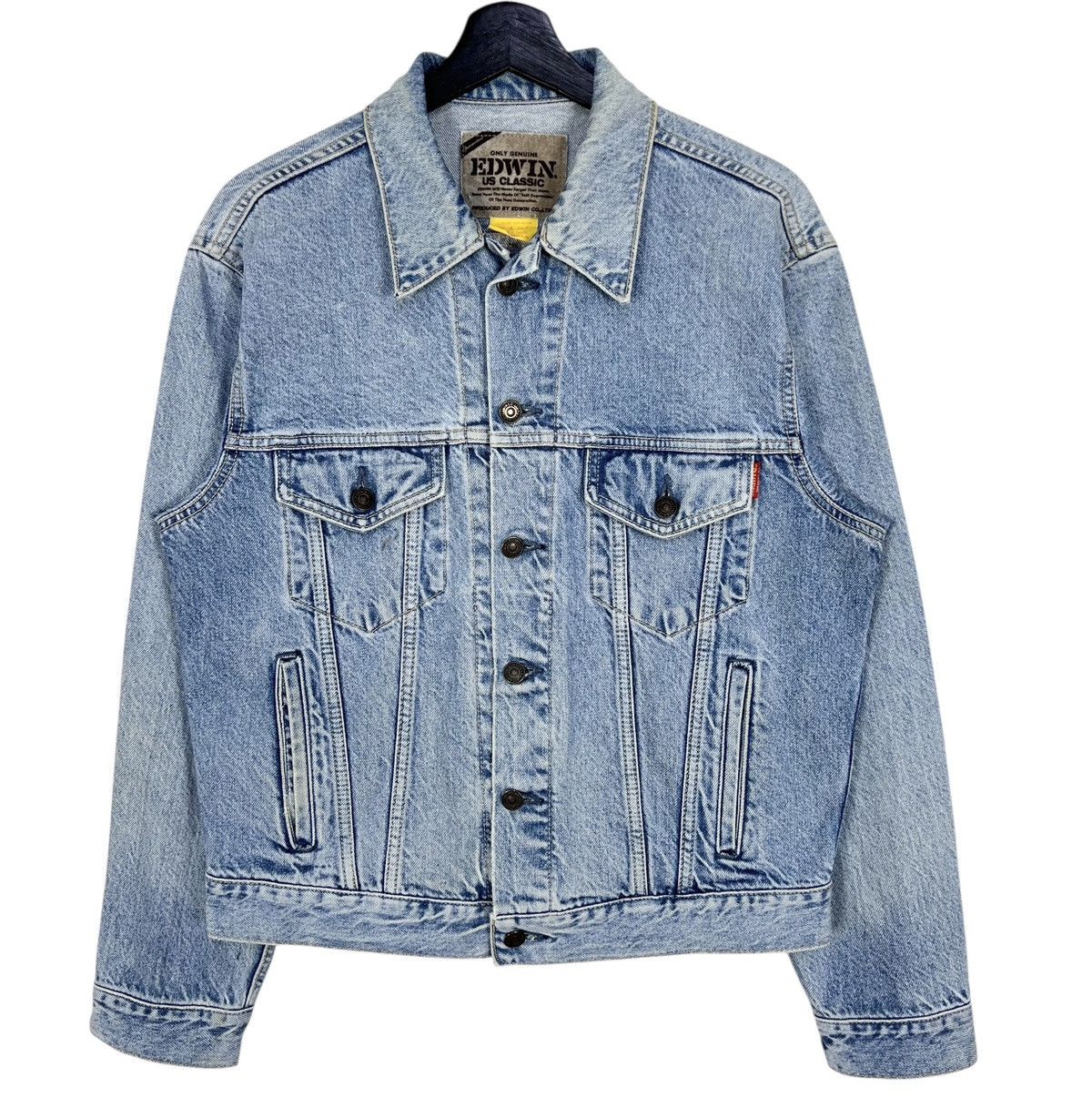 Edwin × Vintage Vintage Edwin Denim Trucker Jacket Size US L / EU 52-54 / 3 - 1 Thumbnail