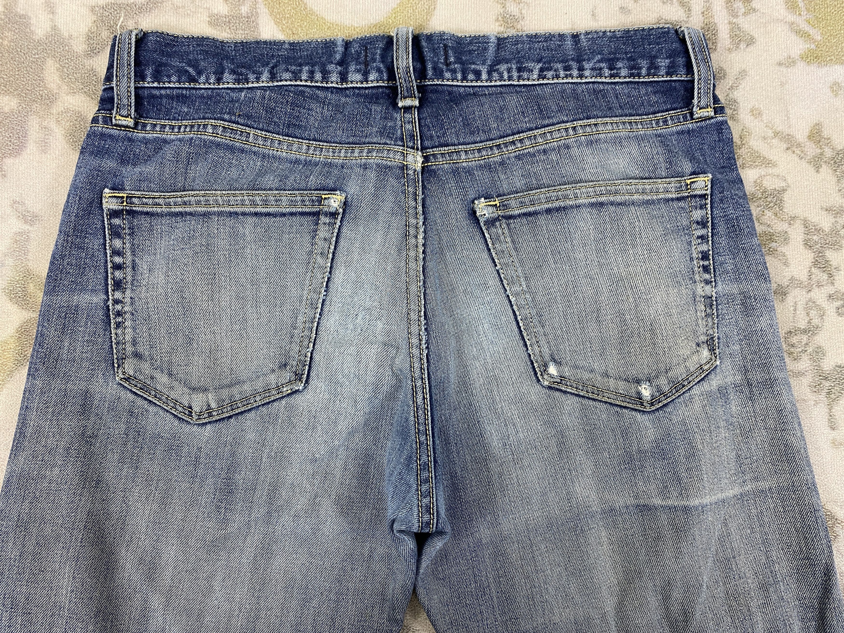 Japanese Brand Redline Distressed Blue Uniqlo Jeans 31x31.5 Denim- JN3752 Size US 31 - 4 Thumbnail