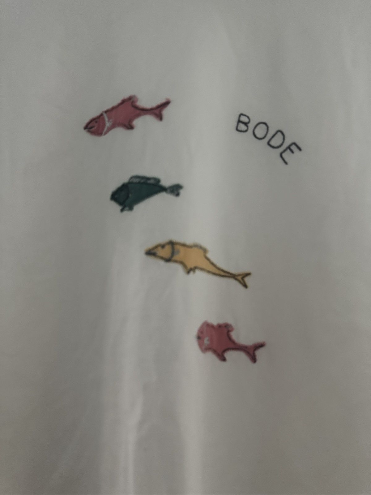 Bode Bode Fish T-Shirt Cream Embroidery Size US XXS / EU 40 - 2 Thumbnail