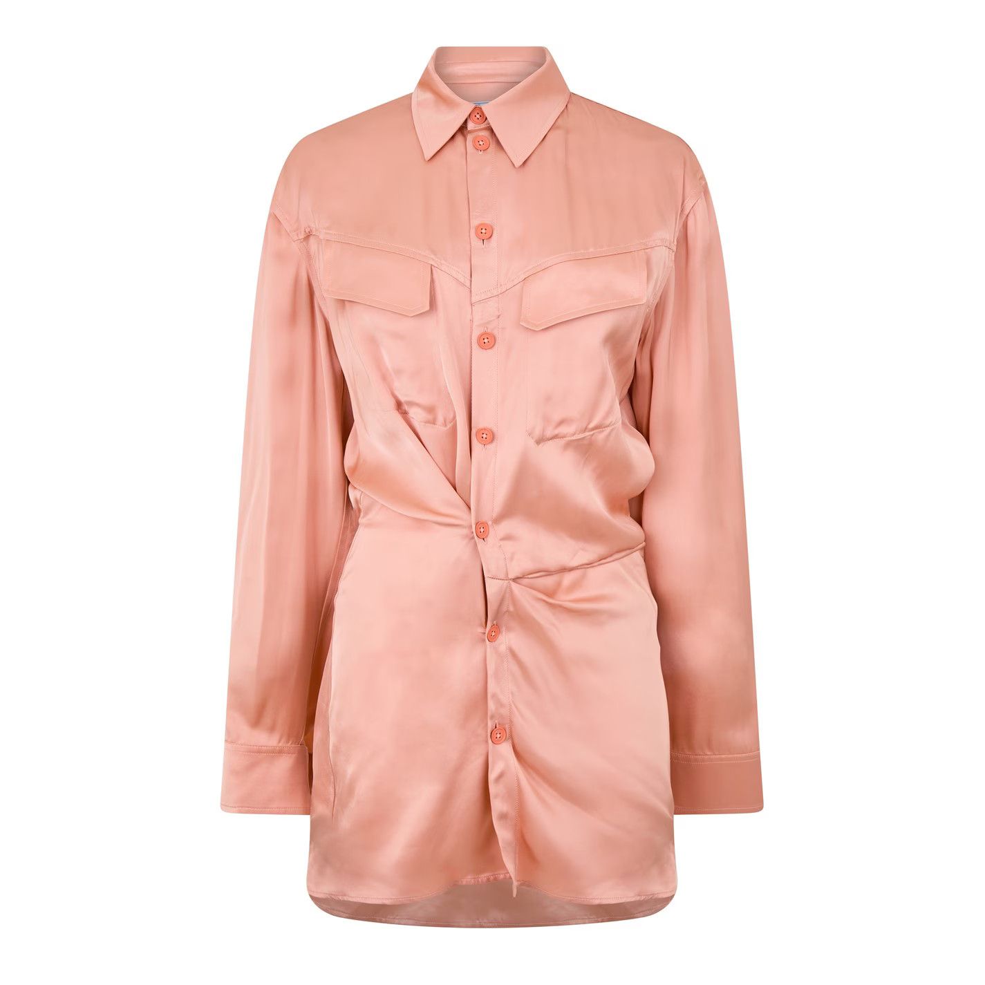 Off-White o1y1225 Solid Color Shirt in Salmon Pink Size XS / US 0-2 / IT 36-38 - 1 Thumbnail