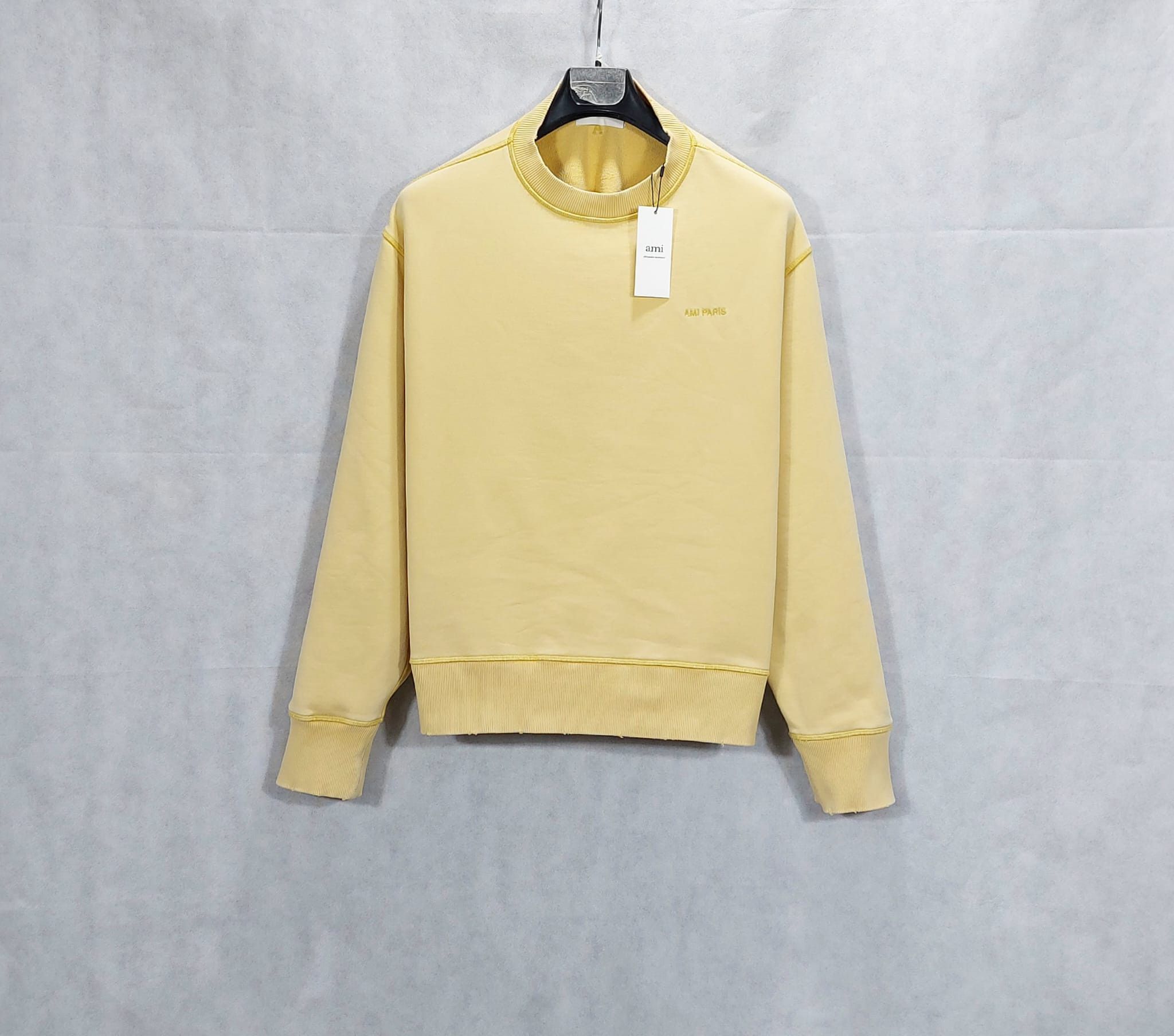 image of Ami Fade Out Sweatshirt in Creme Vanille, Men's (Size Large)