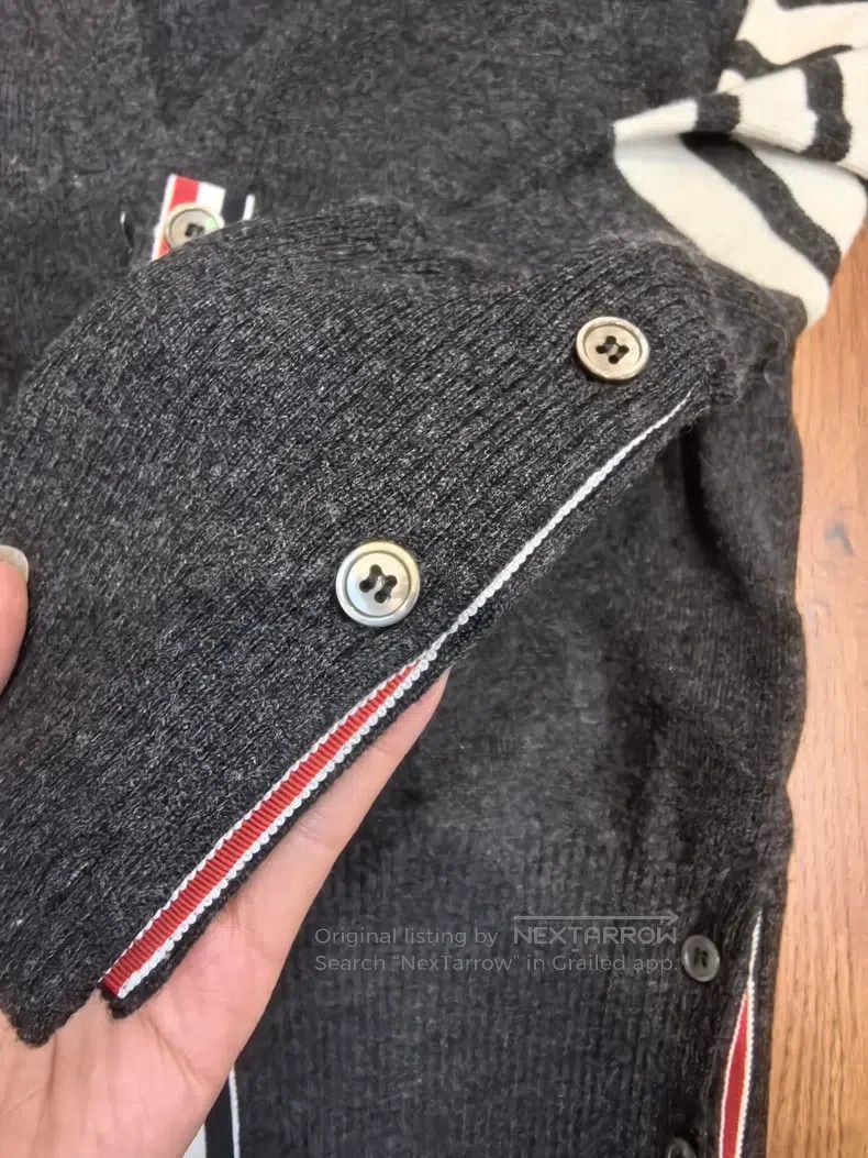 Thom Browne Thom Browne Gray cashmere cardigan Size US XS / EU 42 / 0 - 5 Thumbnail