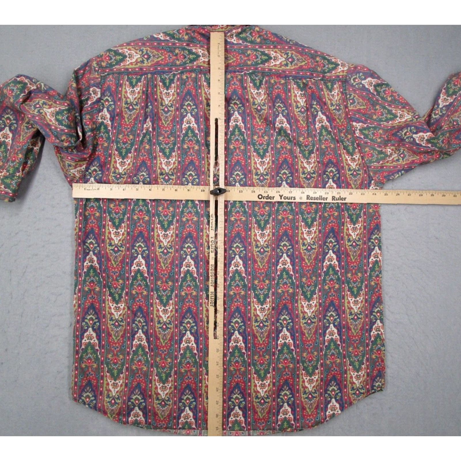 Guess VINTAGE GUESS Shirt Mens Medium Red Geometric Pattern Long Sleeve Button Up 90s Retro Casual Size US M / EU 48-50 / 2 - 5 Thumbnail