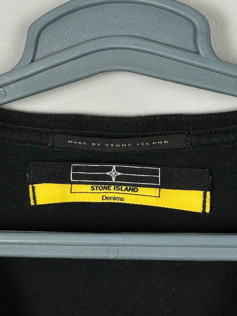 Stone Island Vintage 00s Stone Island Denims Big Logo Black T Shirt Size US L / EU 52-54 / 3 - 5 Thumbnail