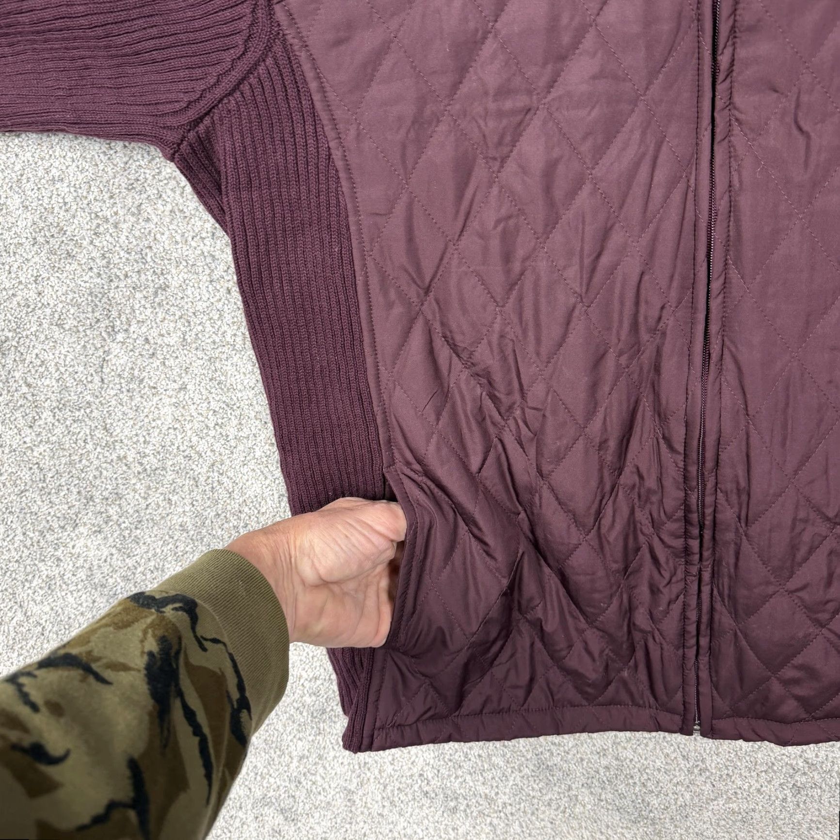 Croft & Barrow Croft & Barrow Jacket Women 2X Plus Plum Purple Quilted Knit Coastal Grandmacore Size XXL / US 16-18 / IT 52-54 - 5 Thumbnail