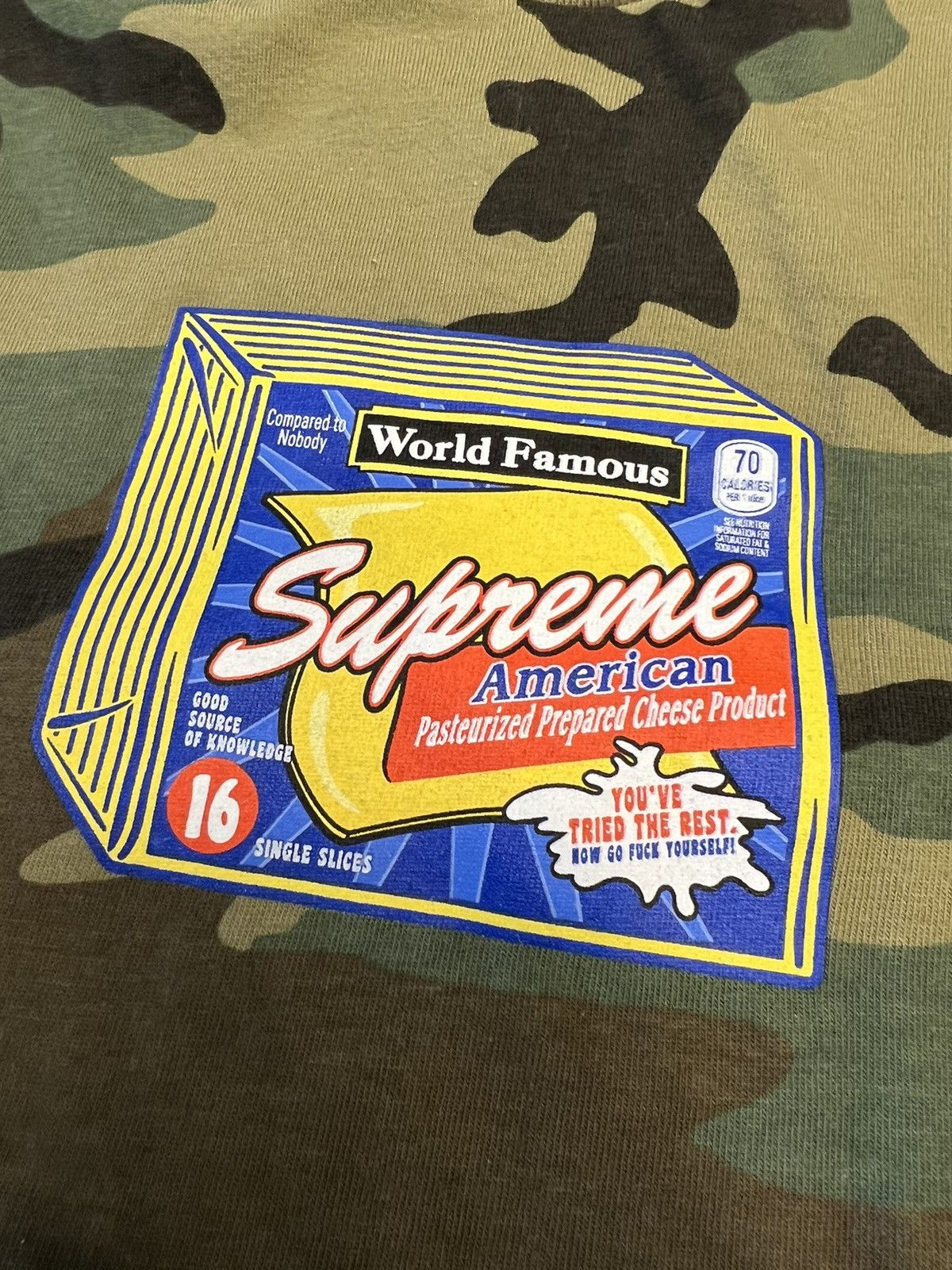 Supreme Supreme Camo American Cheese Shirt Size US M / EU 48-50 / 2 - 3 Thumbnail