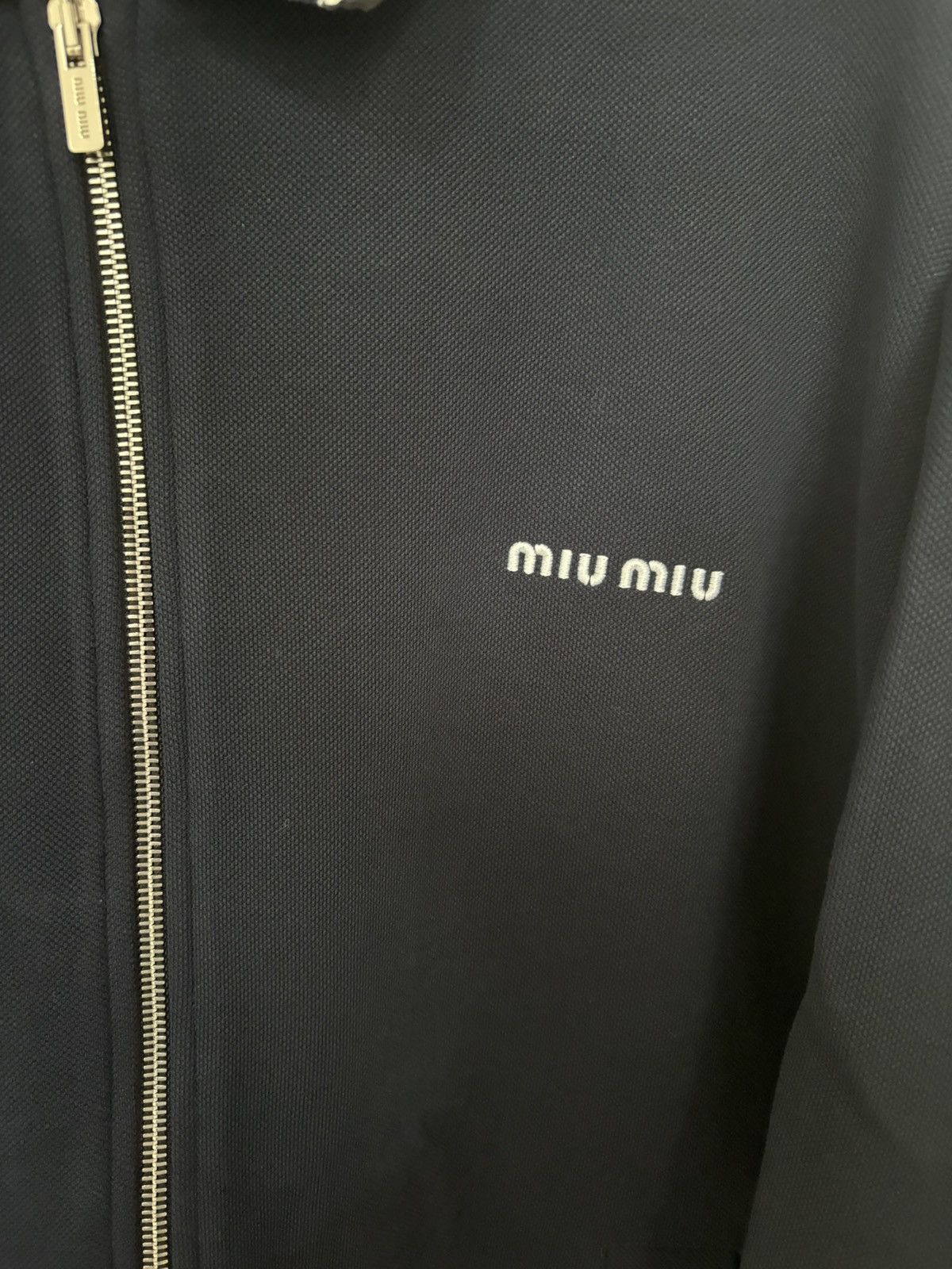 Miu Miu 25ss Knit Zip Up Bomber Jacket Size US L / EU 52-54 / 3 - 2 Thumbnail
