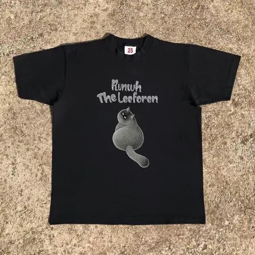 Japanese Brand Sayaka x Yuko Black washed vintage cat print t-shirt Size US M / EU 48-50 / 2 - 5 Thumbnail