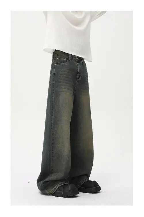 Japanese Brand × Jean Pants Japanese retro distressed retro casual versatile jeans Size US 32 / EU 48 - 4 Thumbnail