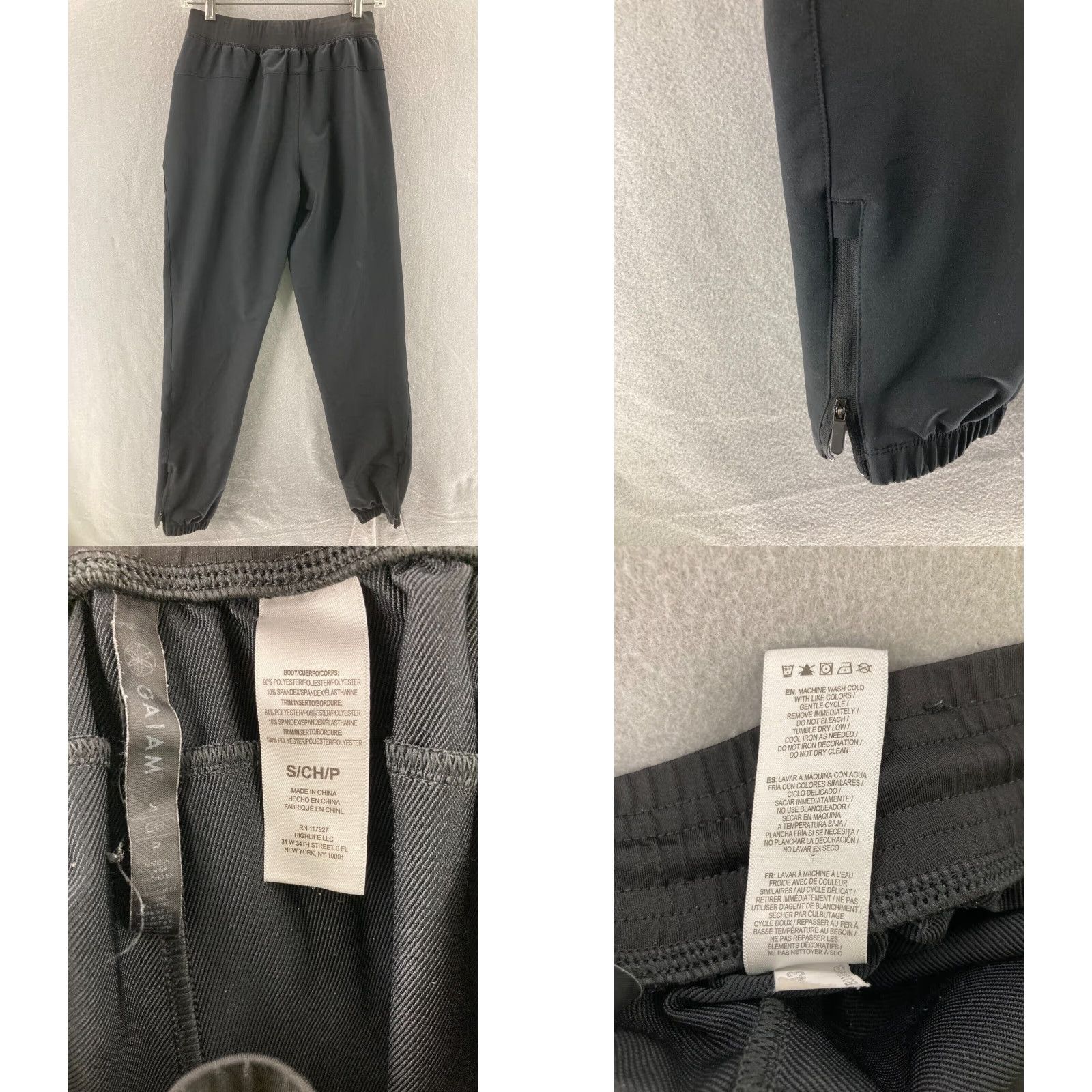 Vintage Gaiam Joggers Small Black Athletic Yoga Sweatpants Mens Size US 29 - 8 Thumbnail