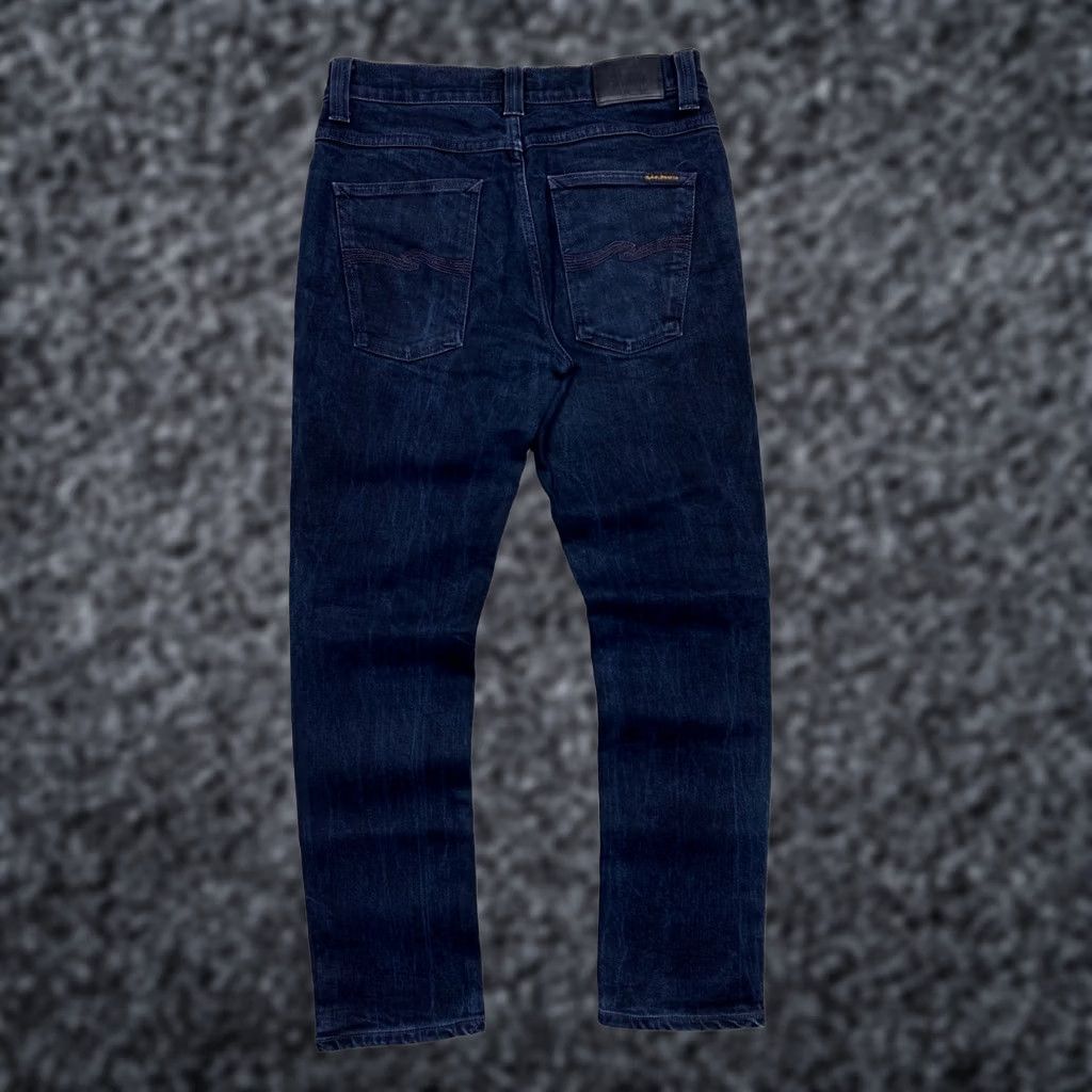 Nudie Jeans Nudie Jeans Grim Tim Denim Jeans Slim Mens Size 34 Blue Cotton 34 Inseam 32 Vintage No Pattern Solid Straight Shirt/Jeans Mens 34 Size US 34 / EU 50 - 1 Thumbnail