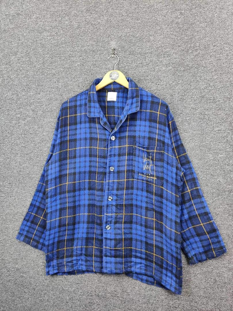 Balmain Vintage Pierre Balmain Checkered Set Pyjamas Size US L / EU 52-54 / 3 - 2 Thumbnail