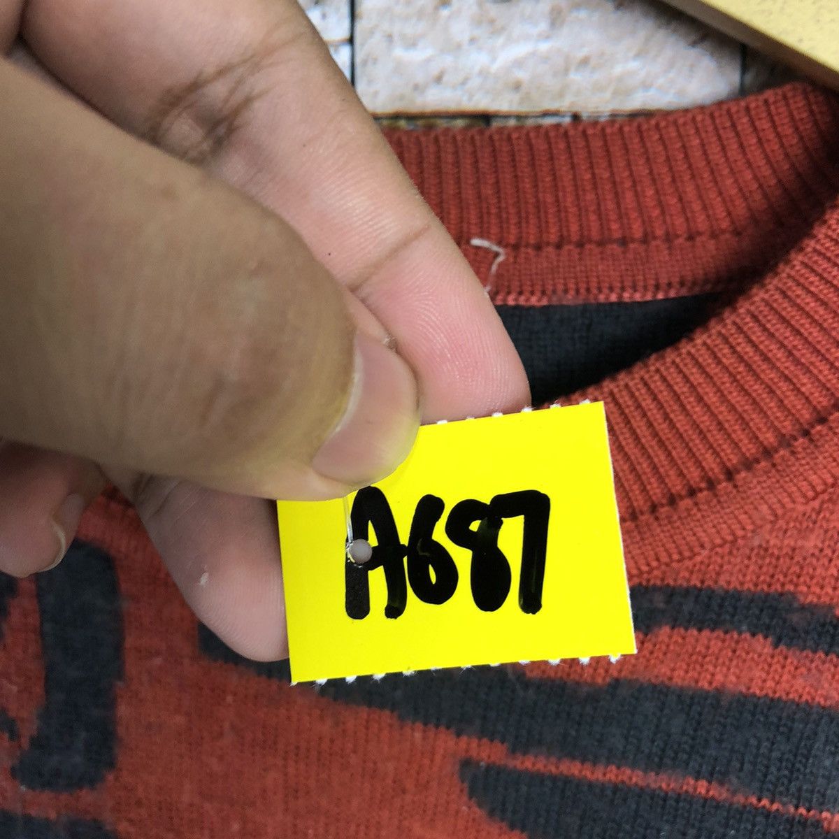 Homespun Knitwear × Japanese Brand × Vintage ALB Orange art vintage Knitwear #A687 Size S / US 4 / IT 40 - 10 Thumbnail