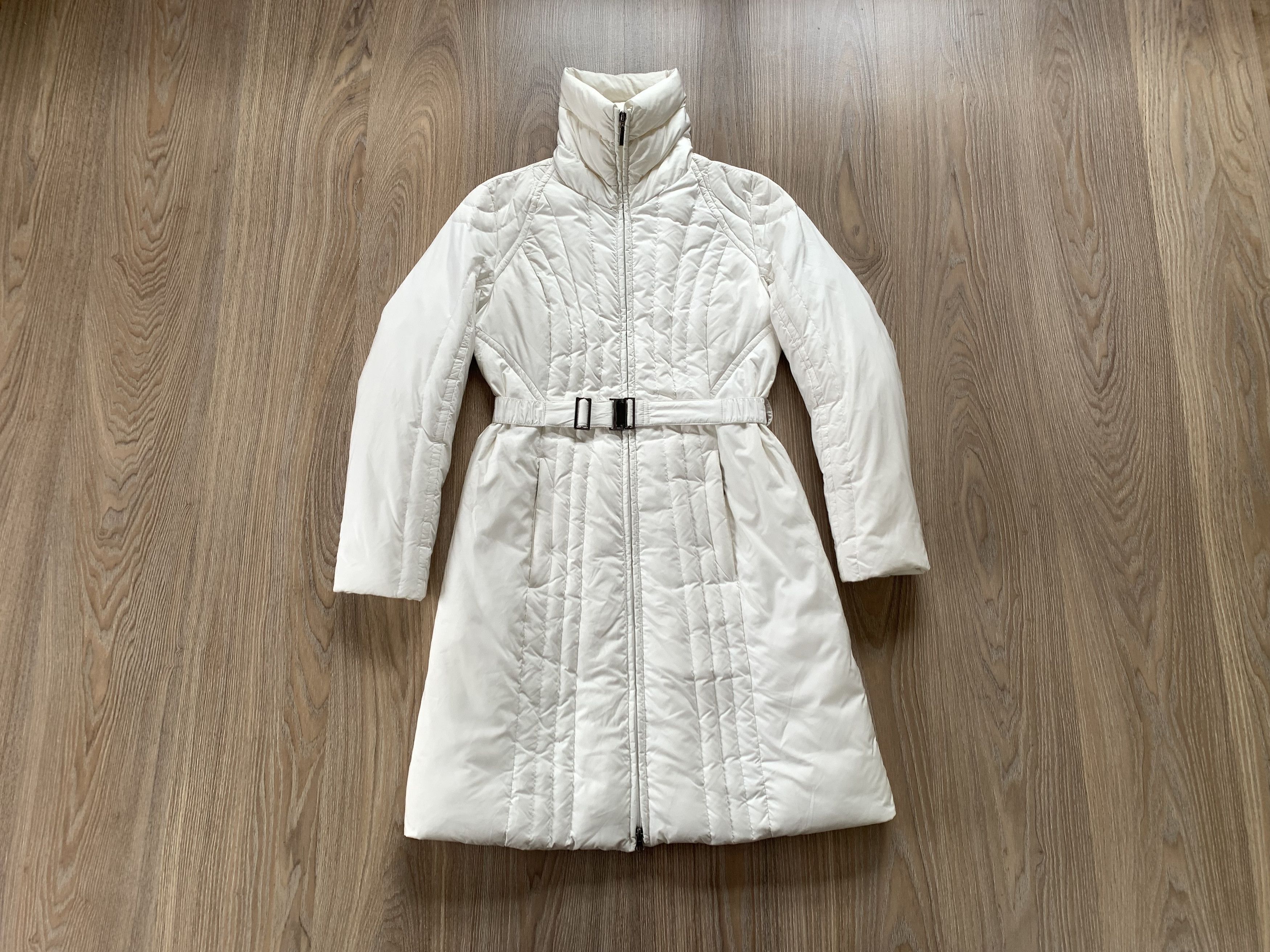 Add ADD White Belted Goose Down Puffer Quilted Coat Size M / US 6-8 / IT 42-44 - 1 Thumbnail