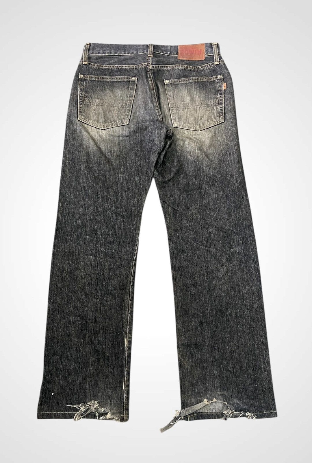 Edwin × Japanese Brand Edwin 505 LowRize Fly Button Distressed Denim Size US 30 / EU 46 - 2 Thumbnail