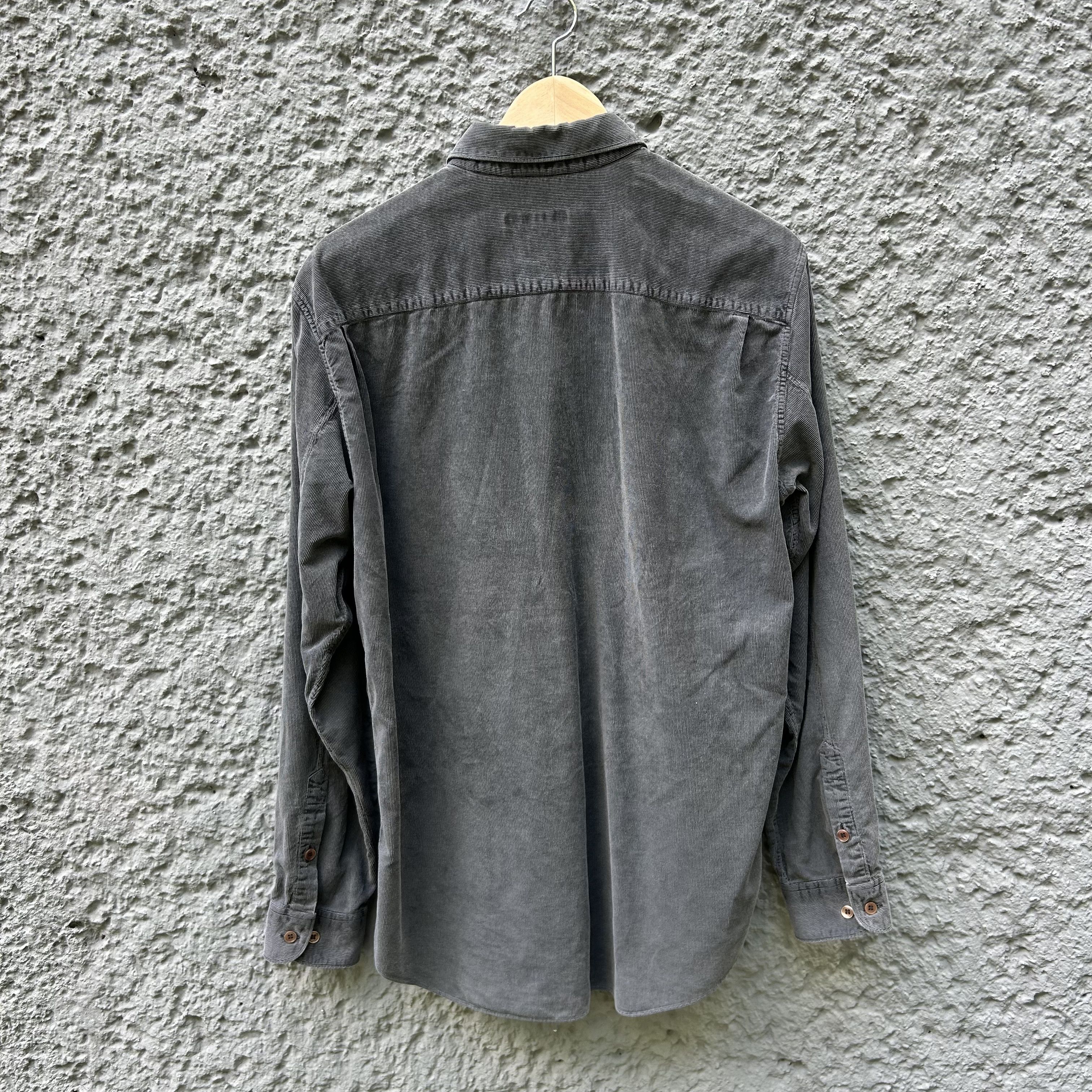 Helmut Lang Vintage Archive Helmut Lang Gray Corduroy Shirt Button Up Size US M / EU 48-50 / 2 - 2 Thumbnail