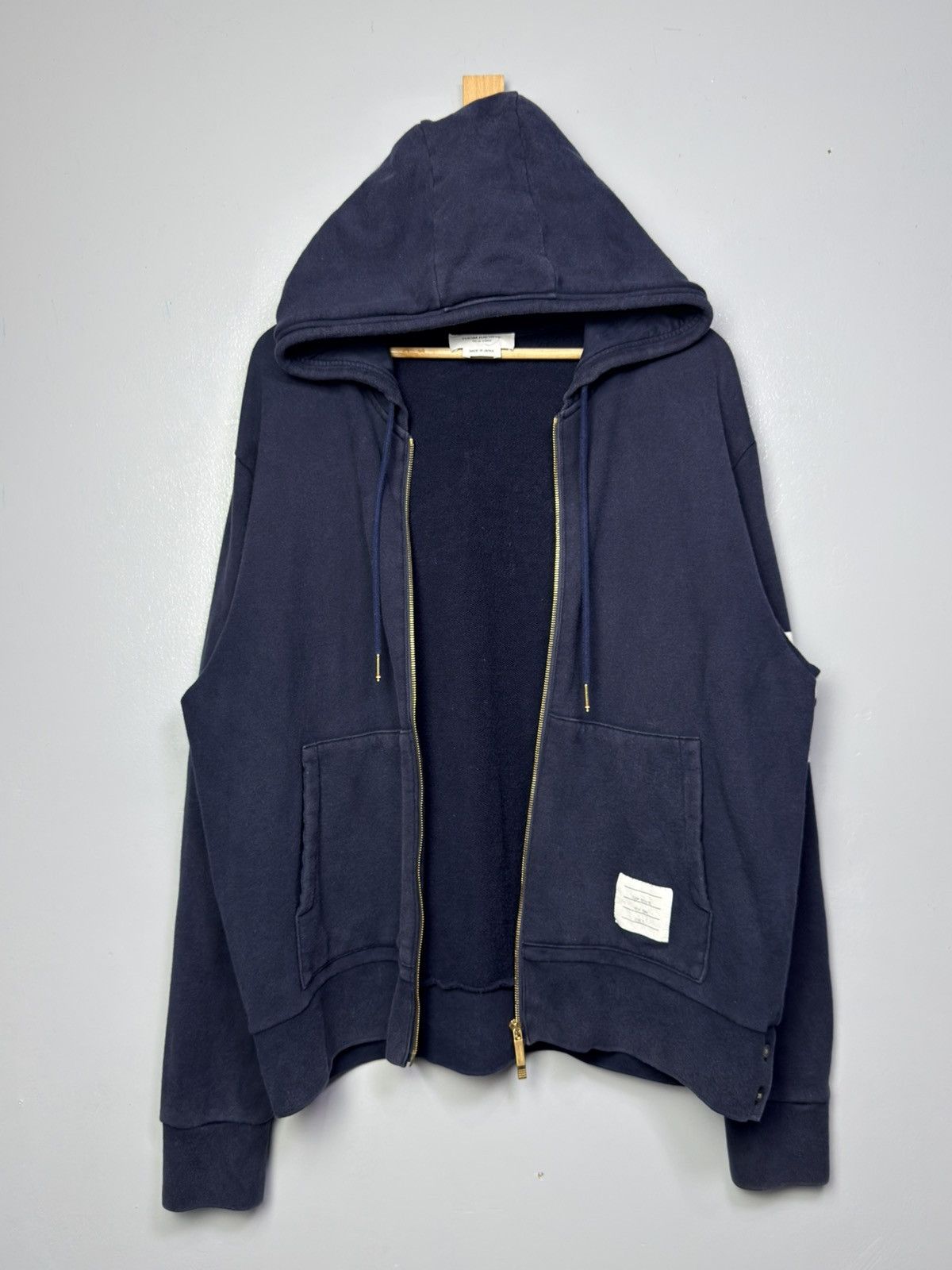 Thom Browne Thom Browne 4-Bar Zip-Up Hoodie Size US XL / EU 56 / 4 - 10 Thumbnail