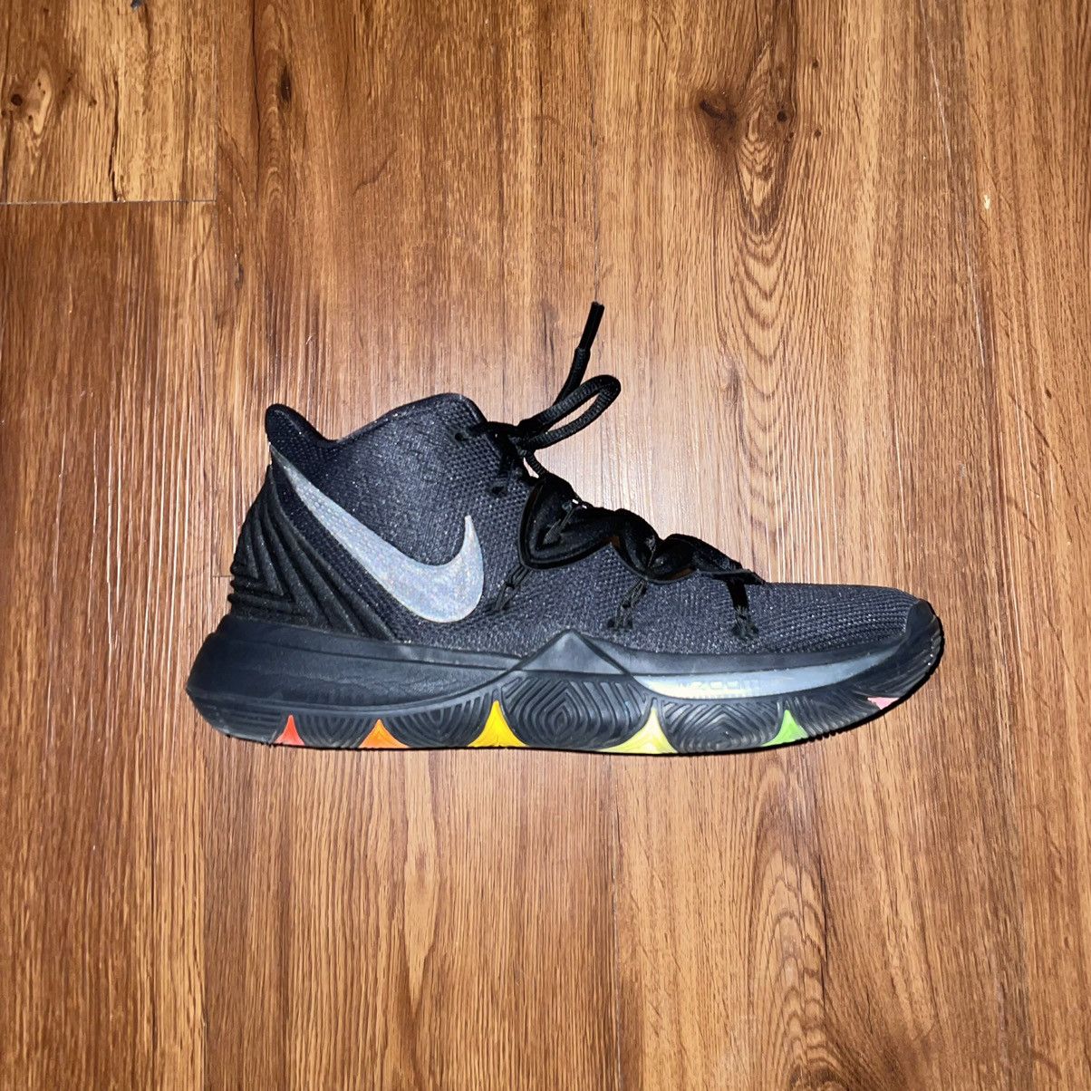 Nike Nike Kyrie 5 Black Rainbow Soles Grailed