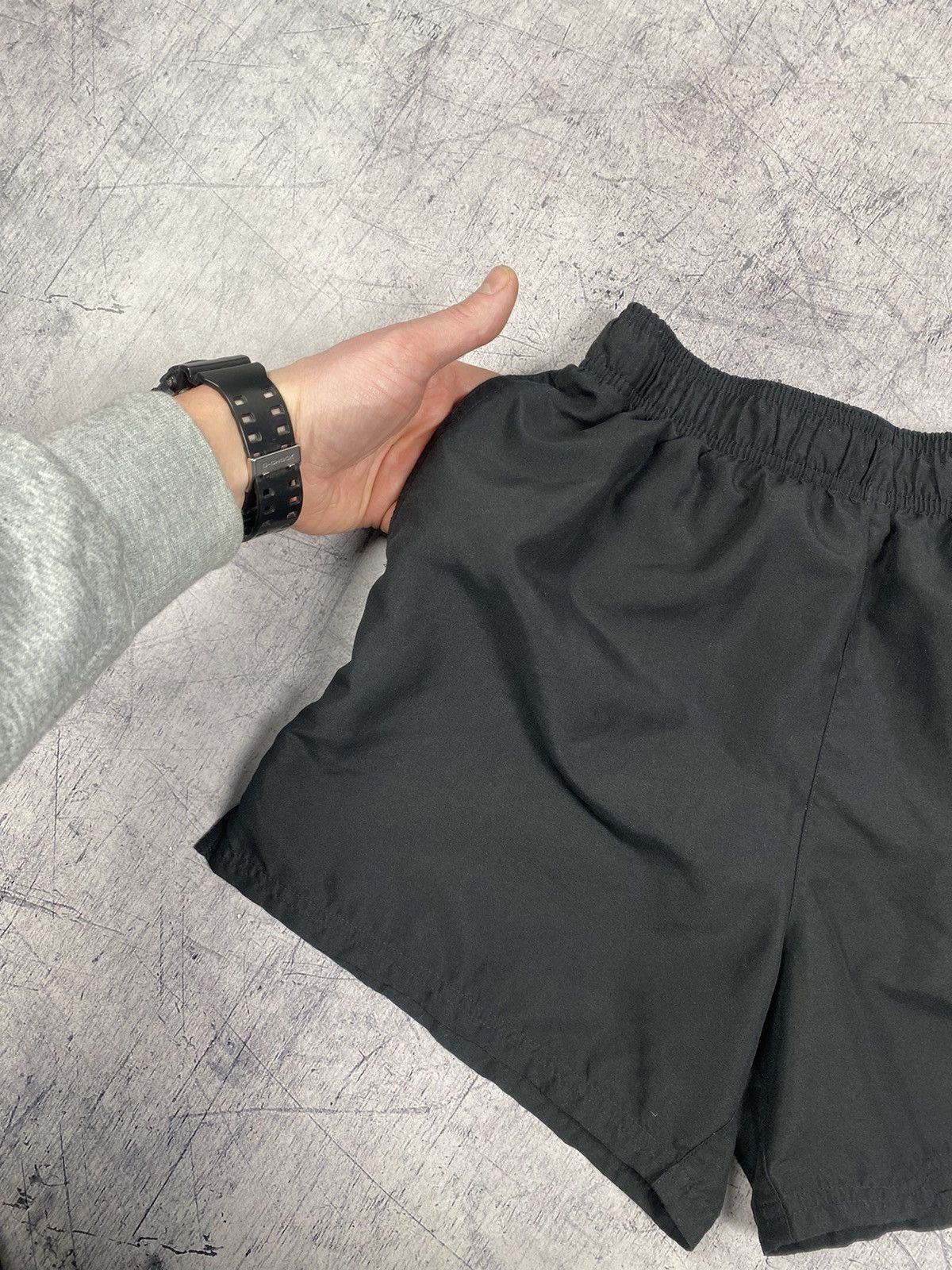 Nike × Vintage Vintage Nike Drill Y2K Black Shorts Size US 31 - 5 Thumbnail