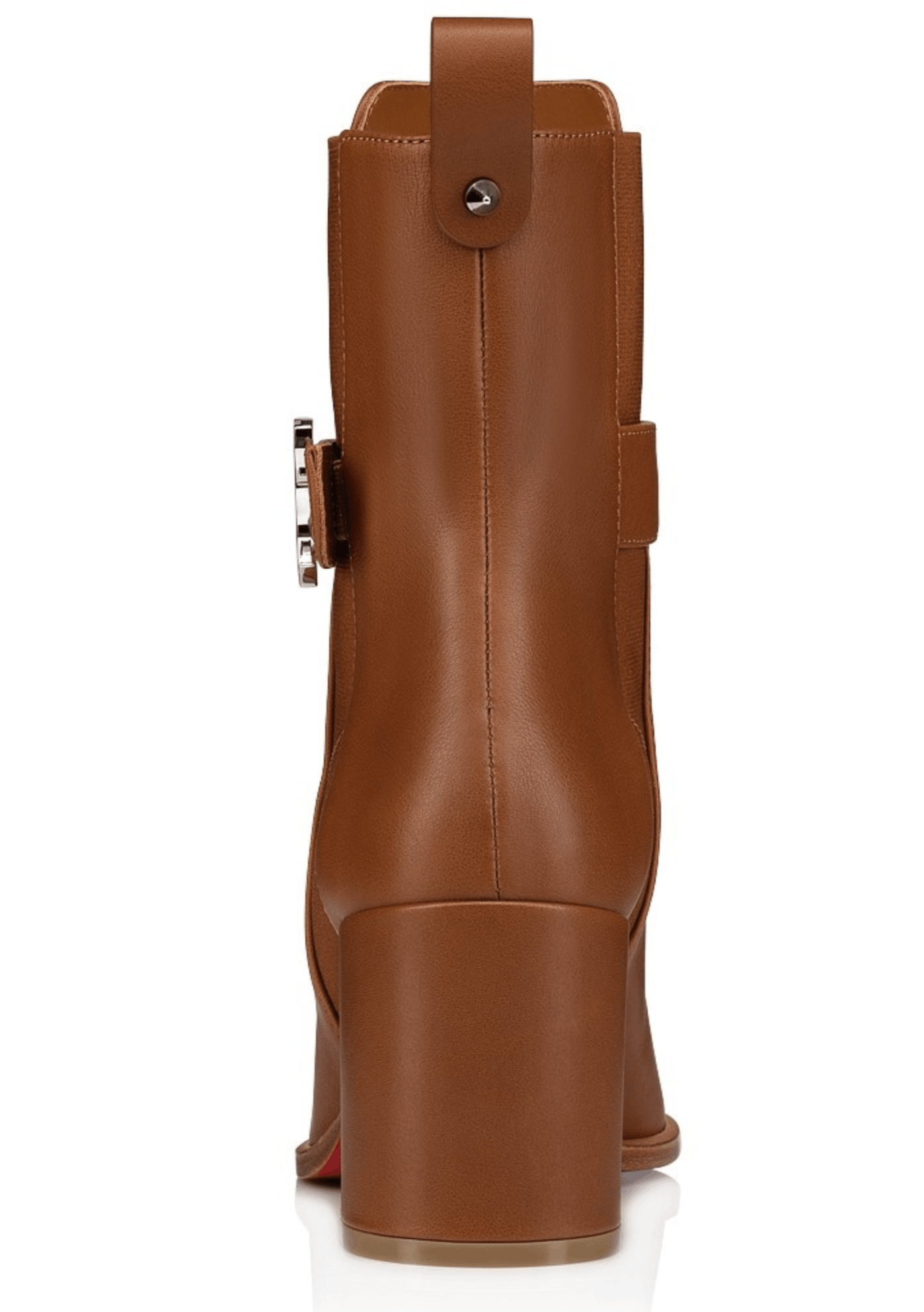 Christian Louboutin CL Chelsea Booty 70 Cuoio Brown Block Heel Ankle Bootie 37 Size US 7 / IT 37 - 13 Thumbnail