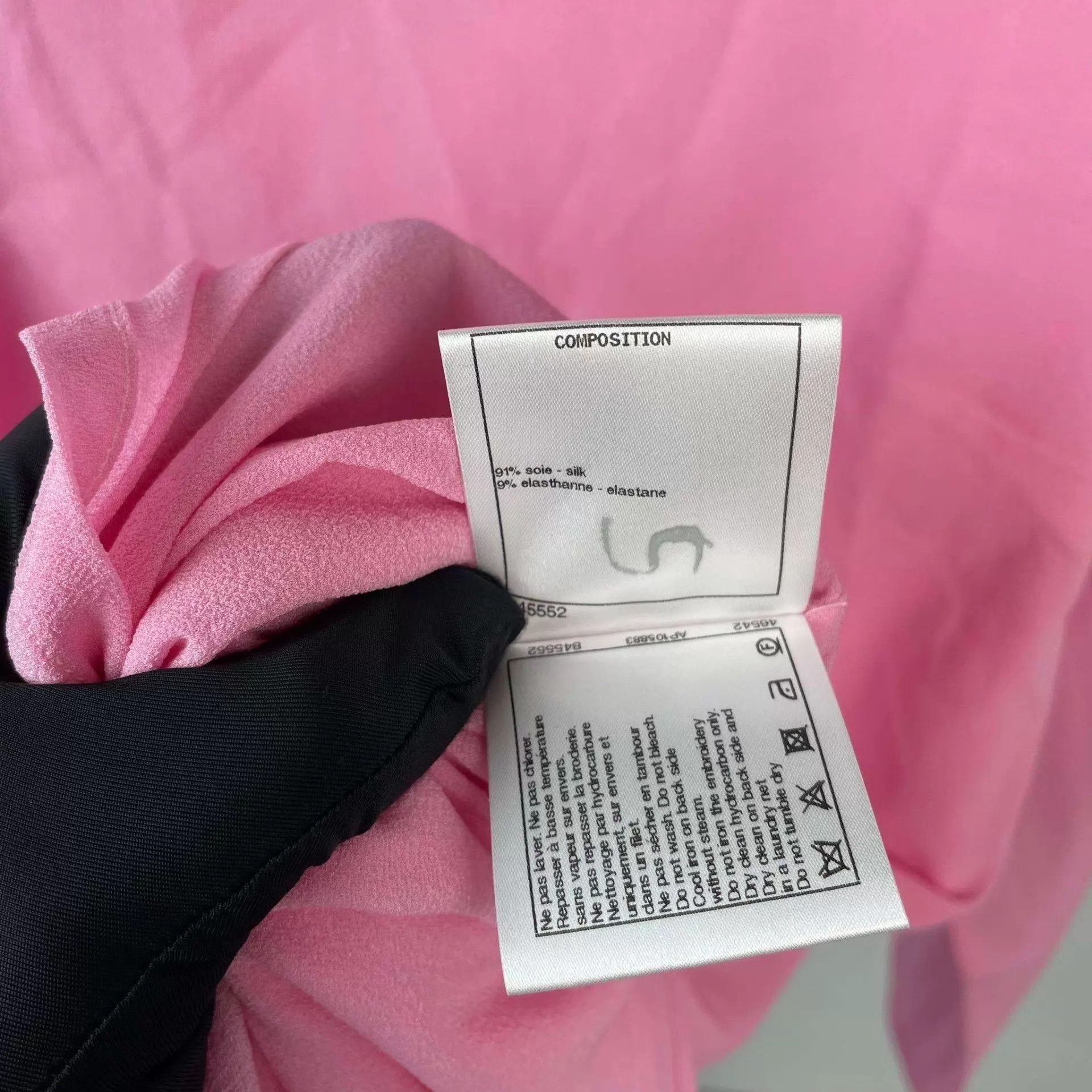 Chanel Chanel Women's Pink Silk Long Sleeve Dress 34 Size XS / US 0-2 / IT 36-38 - 6 Thumbnail