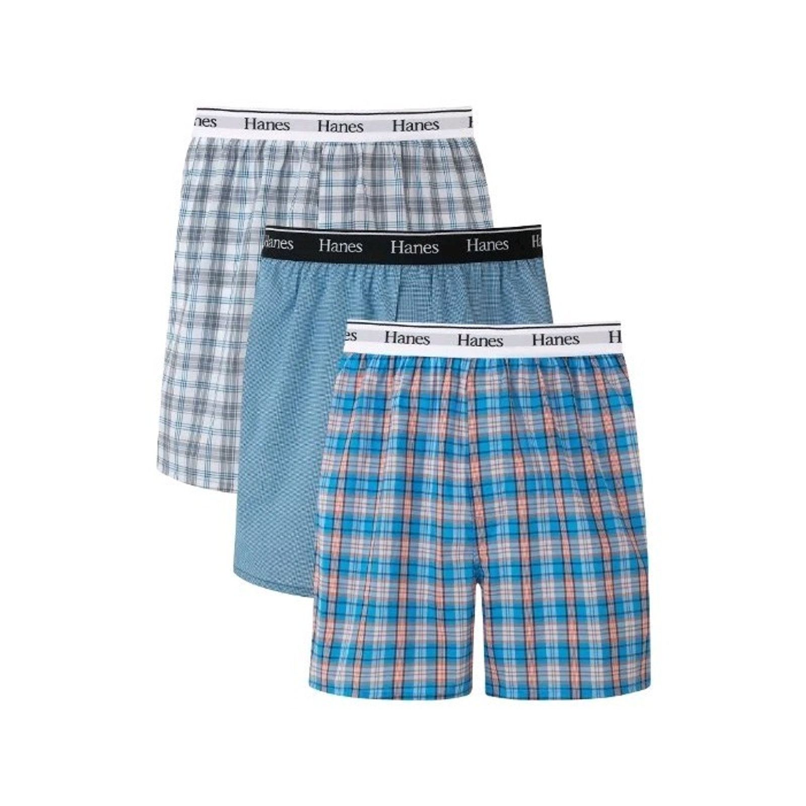 Hanes Hanes Originals Men's Woven Boxers Size 2XL 44"-46" (3 Pack) Size 44 - 2 Thumbnail