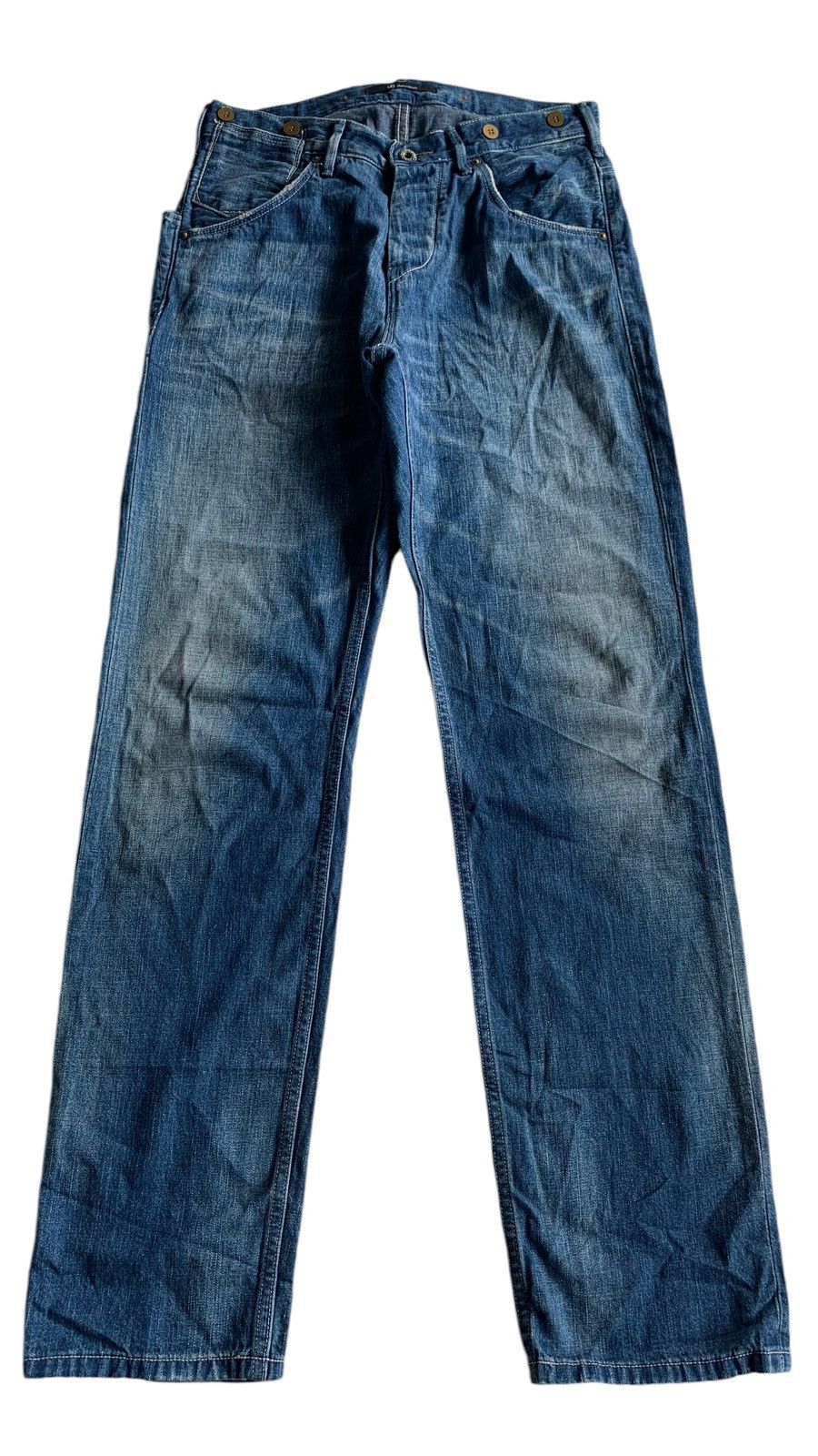 Japanese Brand × Vintage Johnbull Buckle Back Selvedge Jeans Denim Size US 29 - 3 Thumbnail