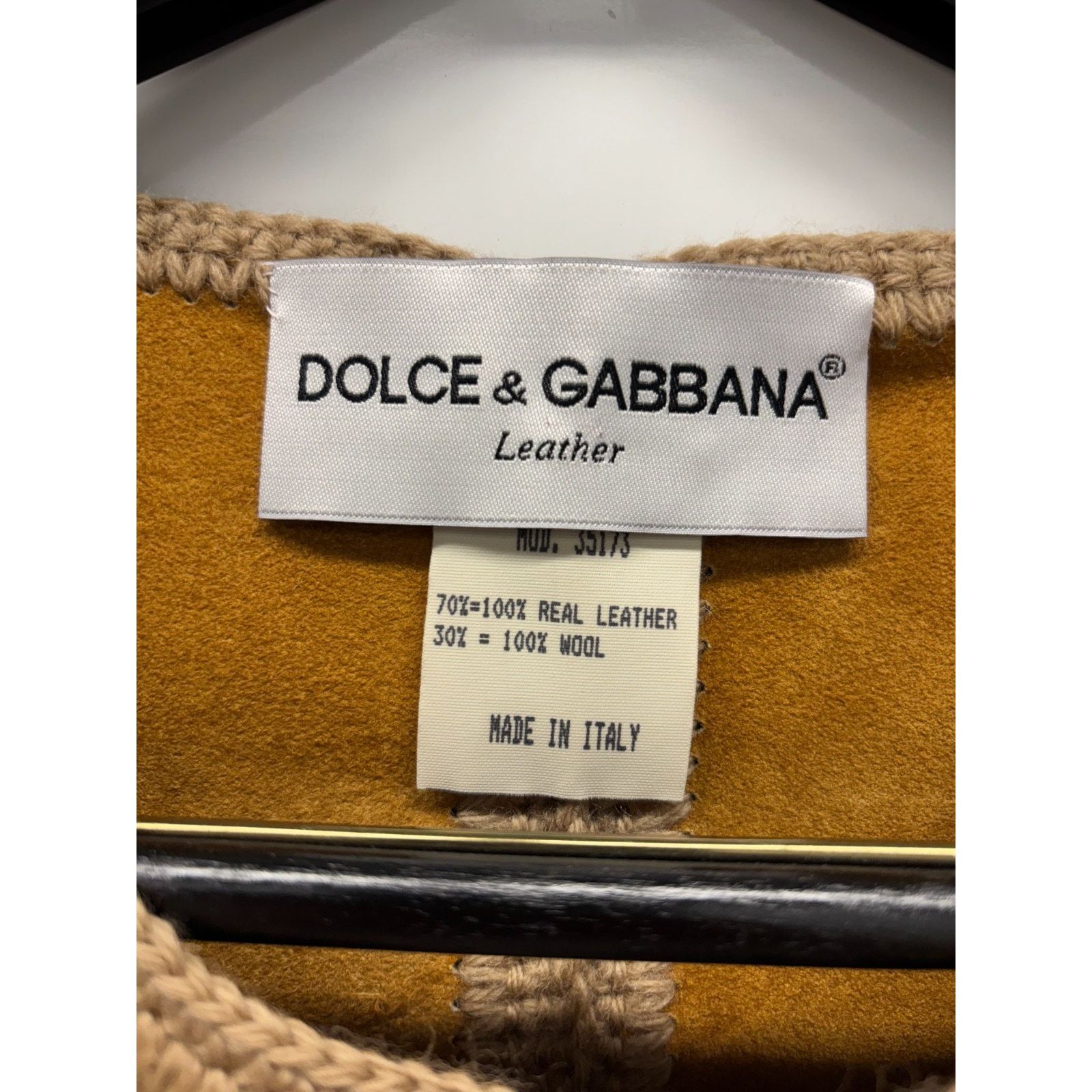 Dolce & Gabbana Dolce & Gabbana Leather Wool Vest Toggle Closure Size 48 Size S / US 4 / IT 40 - 2 Thumbnail